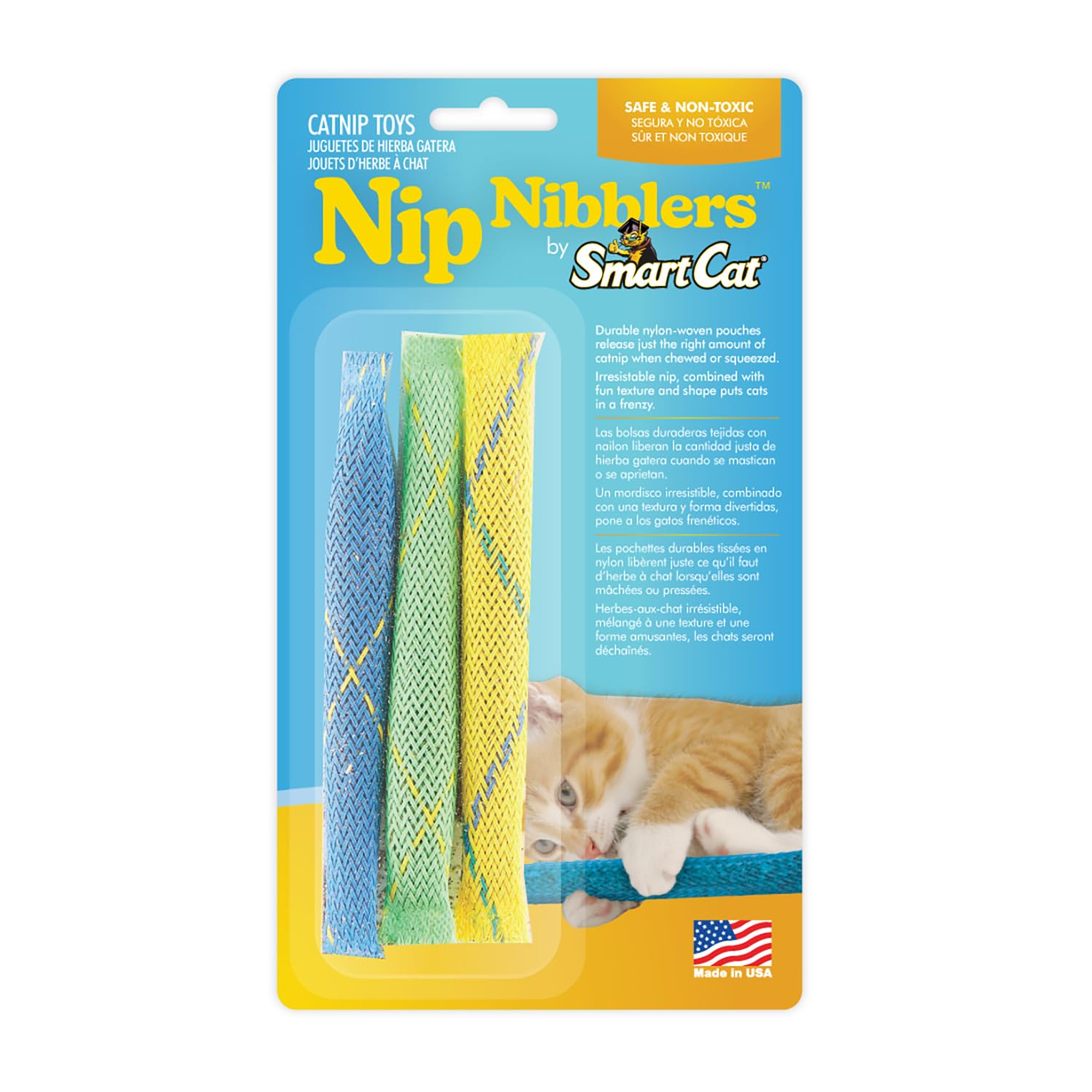 Pioneer Pet Nip Nibblers Catnip Toy – 3 Pack – Catnip Filled Toys For Indoor Cats -Teething Toy For Kittens That Bite And Chew