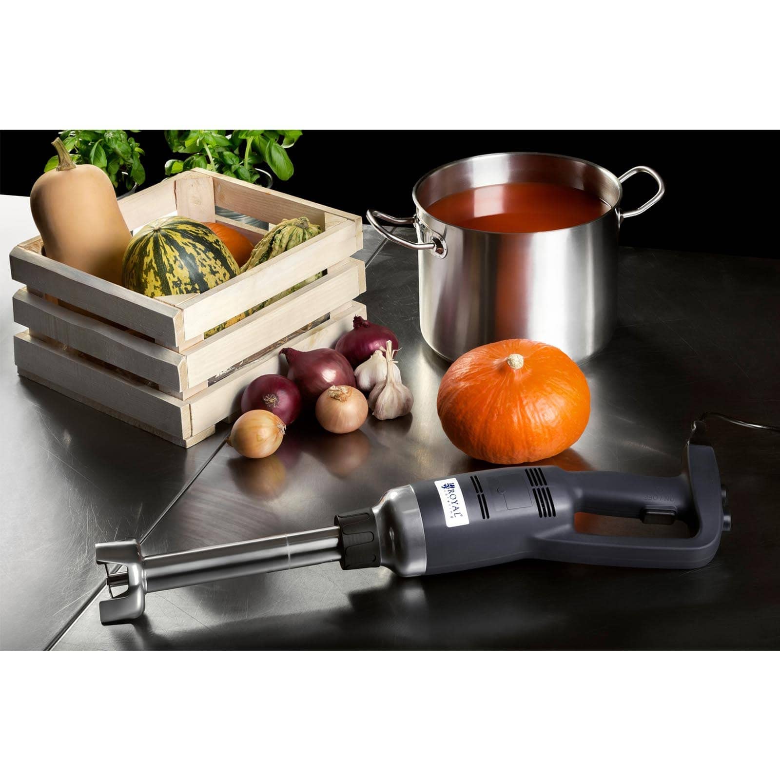 Royal Catering - RCSM-500-300P - Batidora de brazo profesional - 300 mm – de 6.000 a 18.000 RPM