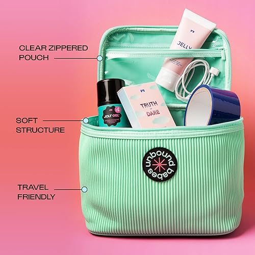 Unbound Bolsa de almacenamiento Bolsa de viaje plisada de calidad para maquillaje y artículos de tocador (mar)