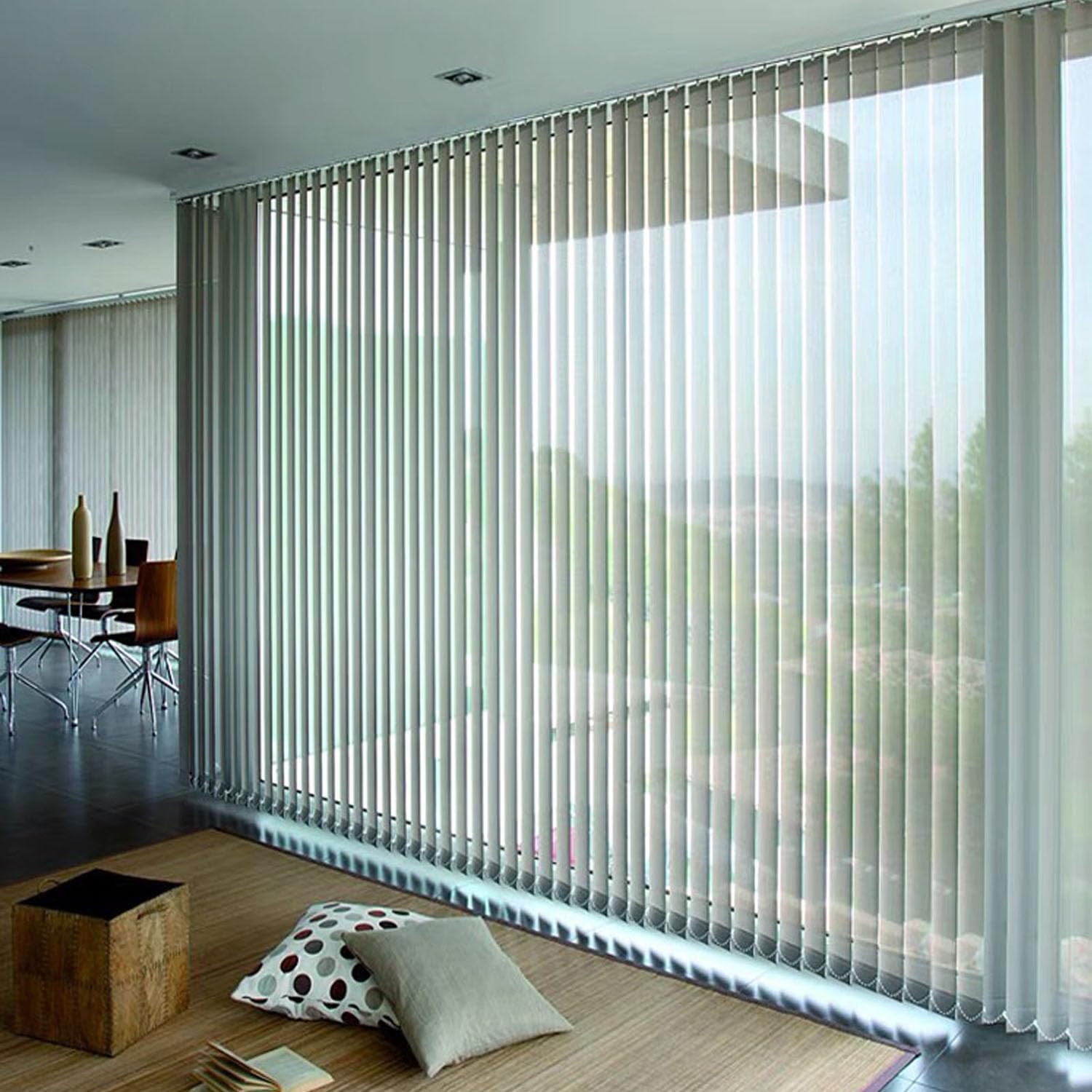 Cortina Lamas Verticales para Ventanas,Persianas Venecianas Opaca,Persianas Verticales Blackout para Puerta Interior,con Pesas y Cadena,Personalizable,Ancho x Alto (120cm x 200cm)