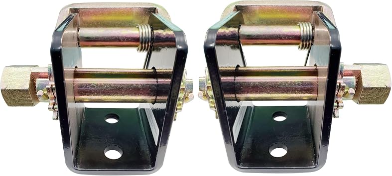 Mega Cargo Control Truck Lashing Winch 1 Left + 1 Right for 2 Webbing, Bolt-On Style | Heavy-Duty Truck Tie Down Tow Dolly Rack Strap Ratchet Farm Construction Flatbed