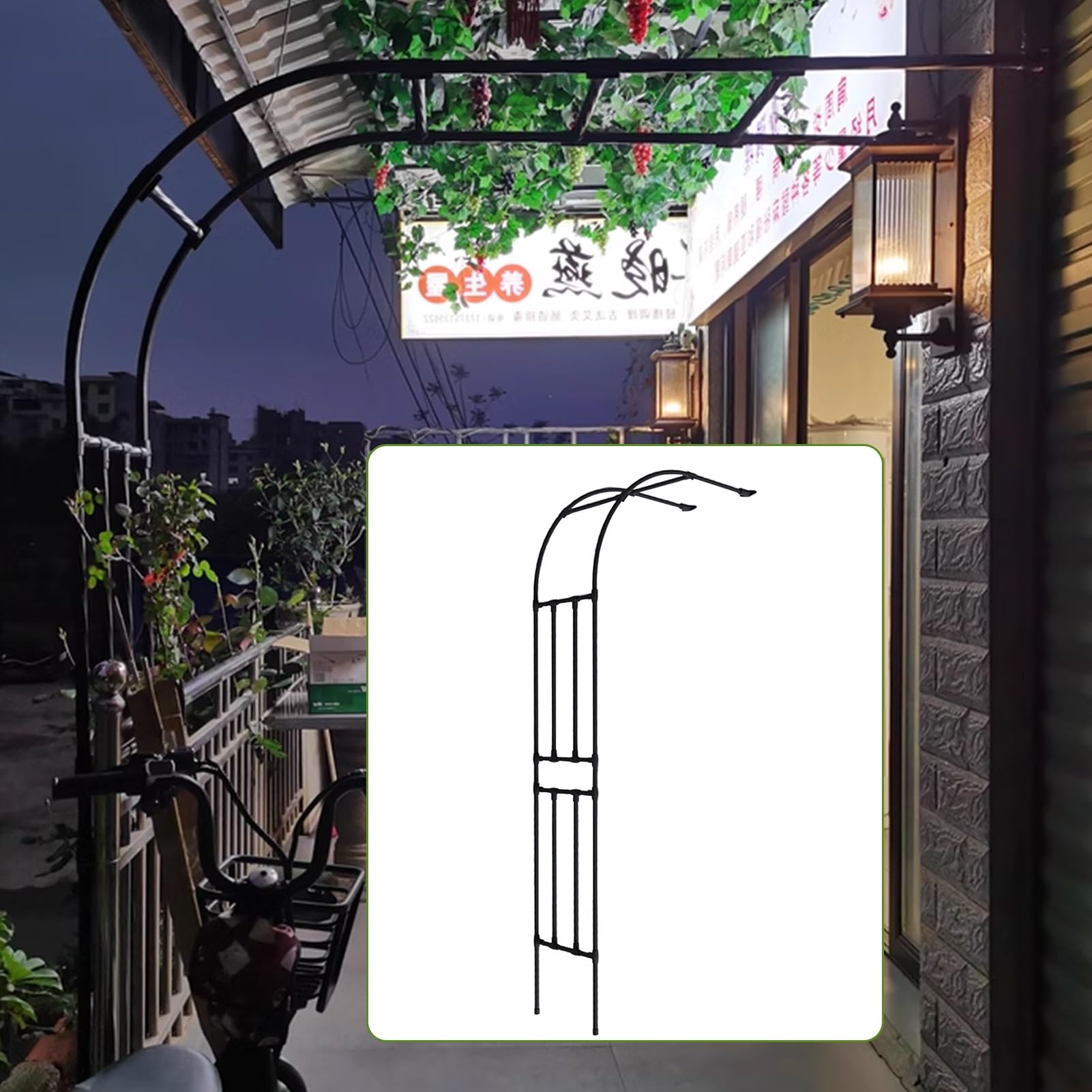 Treillis de jardin en métal pour tuteurer vos plantes et redresser vos fleurs tombantes