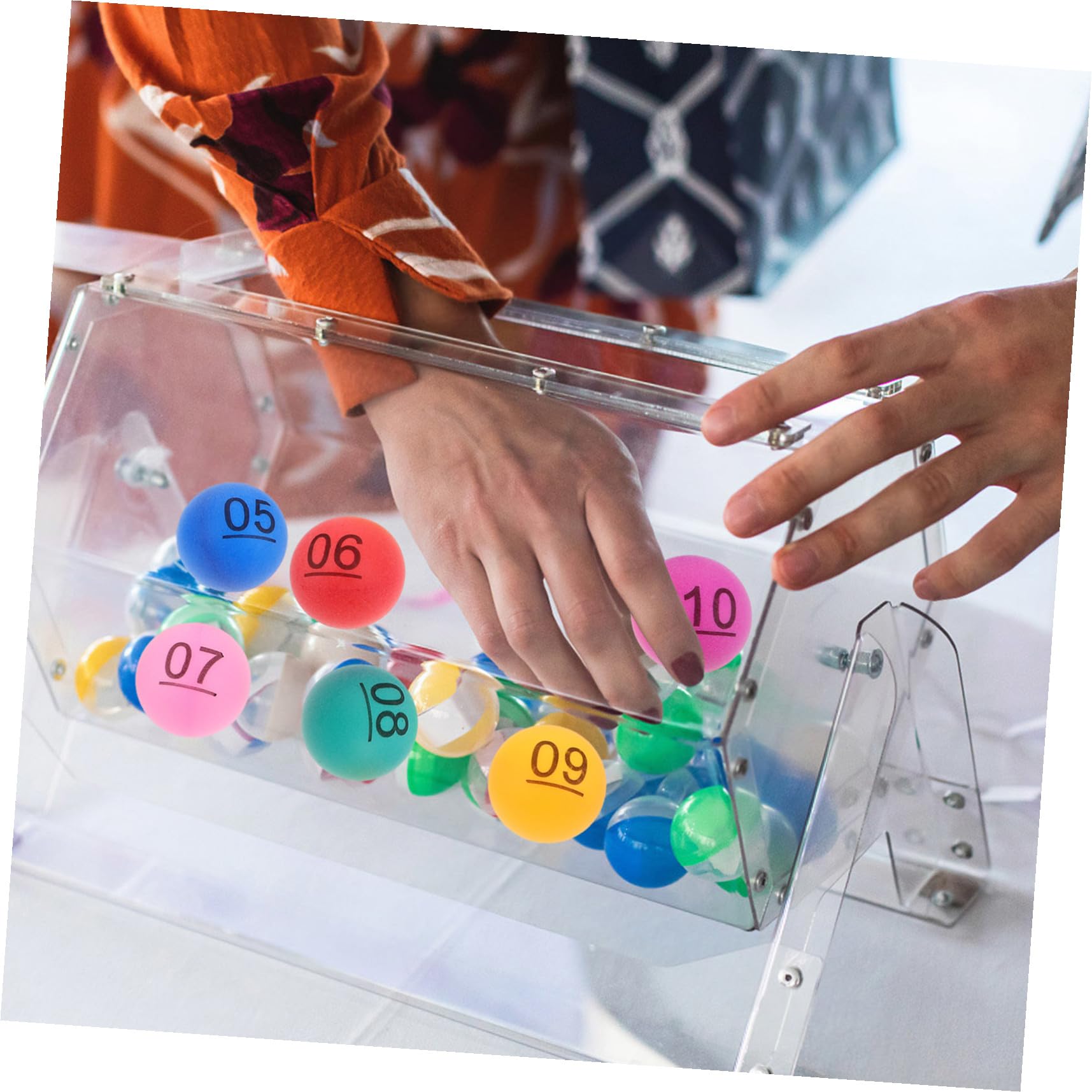 Mipcase Bolas de Bingo Numeradas Diseño de Calidad y Uso Versátil 100 de Plástico PP para Fiestas en Bar Accesorios Ideales para Rifas y Juegos de Lotería