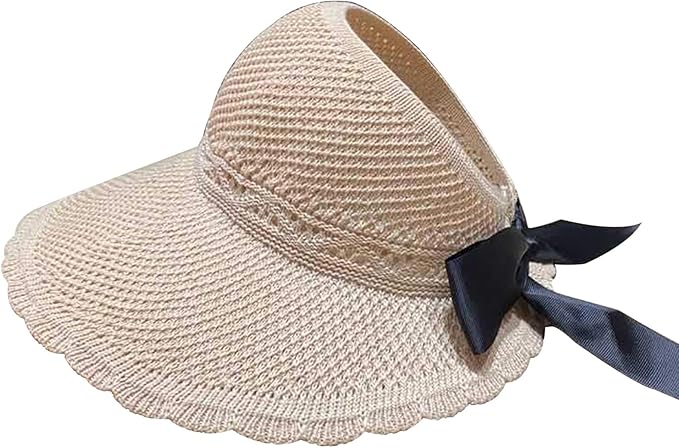 Regency Hats, Bonnets, Hair Pieces | Bridgerton Hat Women Wide Brim Roll-up Straw Hat Womens Beach Sun VisorTravel Floppy Foldable UV HatAdjustable Size.  AT vintagedancer.com