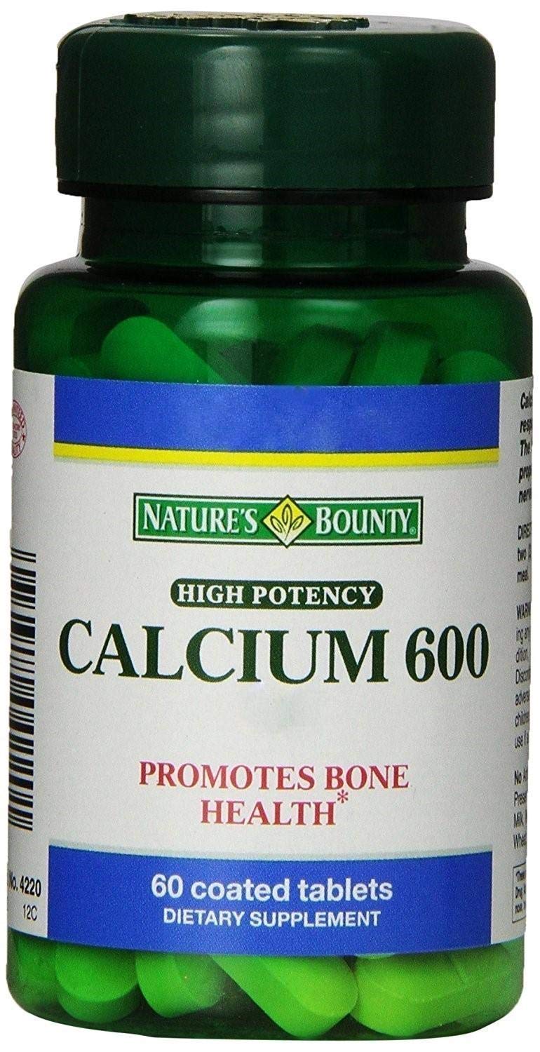 High Potency Calcium 600 Supplement, 60 Tablets