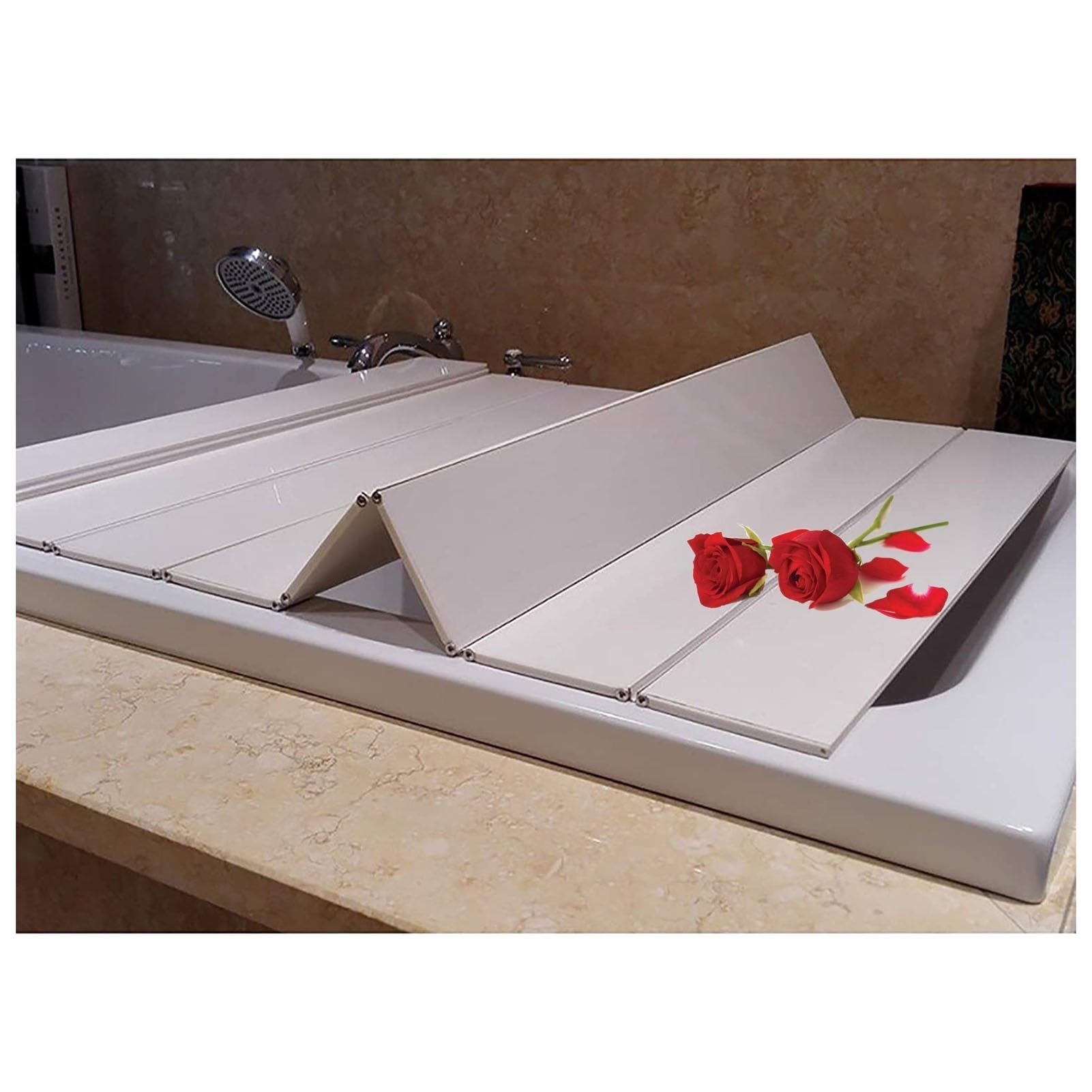Accesorios de baño: cubierta plegable de PVC para bañera estándar impermeable y fácil de limpiar