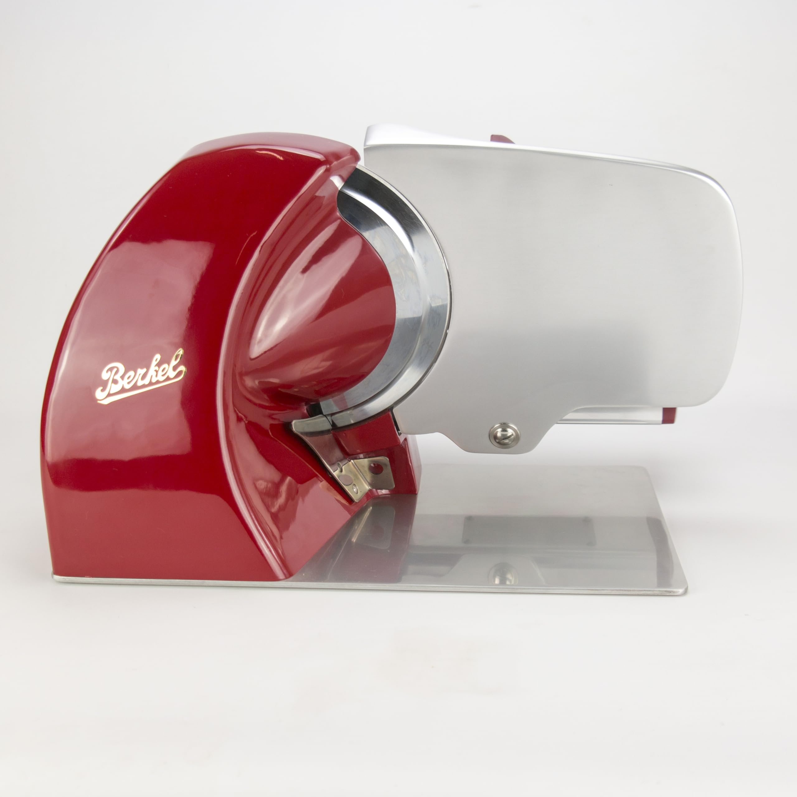 Palatina Werkstatt ® Bundle | Berkel – Tagliapasta elettrica Home Line 250 – Rosso, modello 2022 + tagliere in legno realizzato a mano