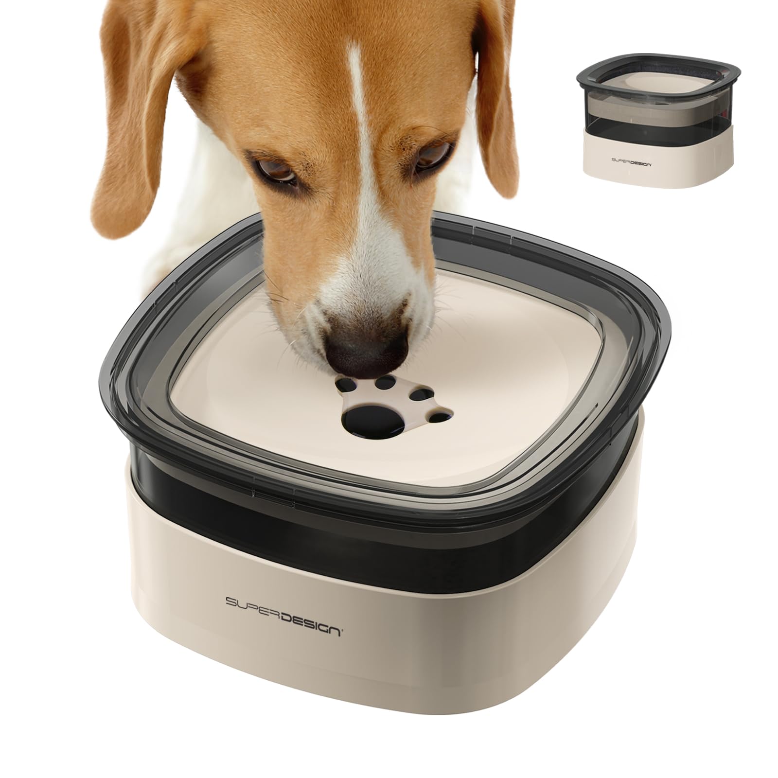 Dog Water Bowl No Spill, 70oz/2L Large Capacity Bowls for Dogs and Cats, No Drip Pet Slow Water Feeder Pet Water Dispenser, Slow Drinking Dog Water Bowl for Messy Drinkers