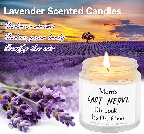 Miniatura 2 de LUCKYBUNNY Velas de soja perfumadas con aroma a lavanda de 4 onzas, regalo de amistad a larga distancia, regalo de mudanza, regalo de inauguración