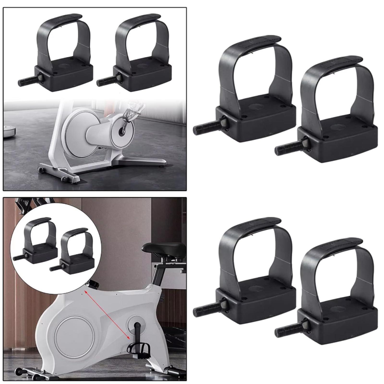 Set Pedali Per Bici Stazionarie Bodyguard - Mandrino 9/16, Ricambio 1000228989