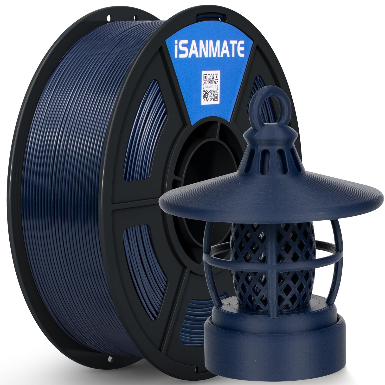 iSANMATE ASA Filament 1.75 mm, Premium Anti-UV Weatherproof 3D Printer Filament for Outdoor, Dimensional Accuracy +/- 0.02 mm, 1 kg/Spool Navy Blue ASA Filament for 3D Printers