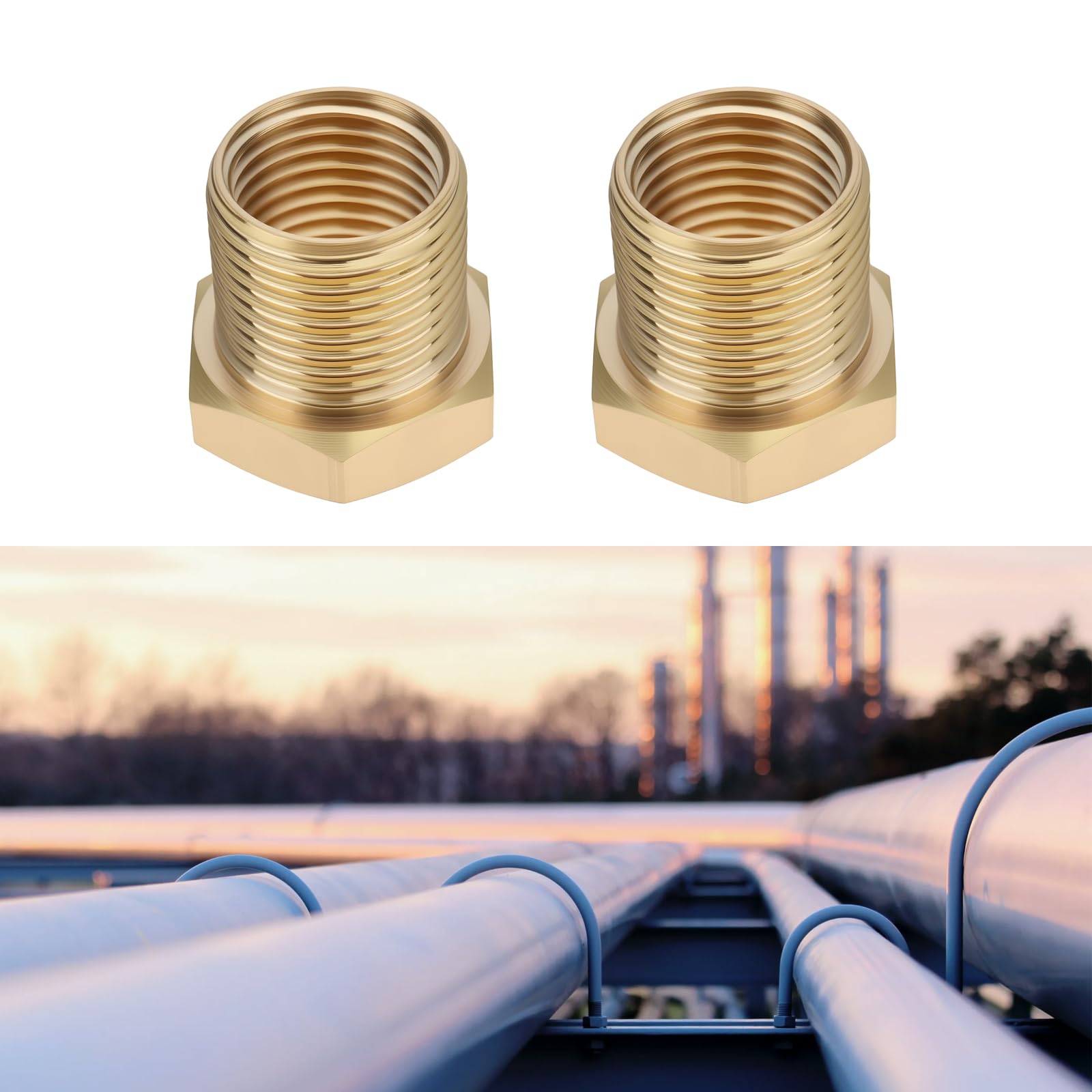 Adaptateur Réducteur en Laiton M12 X 1 Mâle Vers M10 X 1 Femelle 2 Pièces pour Raccordement de Tuyaux Dans Les Systèmes Hydrauliques