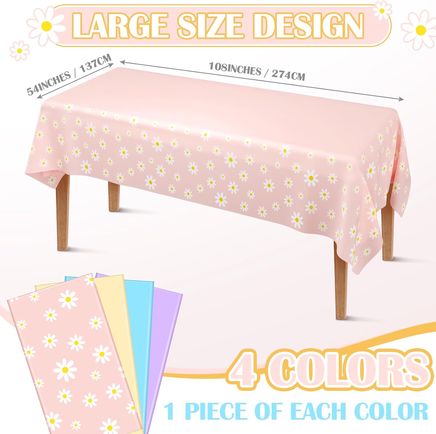 Oudain 8 Pack Blue Dog Plastic Tablecloths 108 x 54 Inch for Party Decor image 2