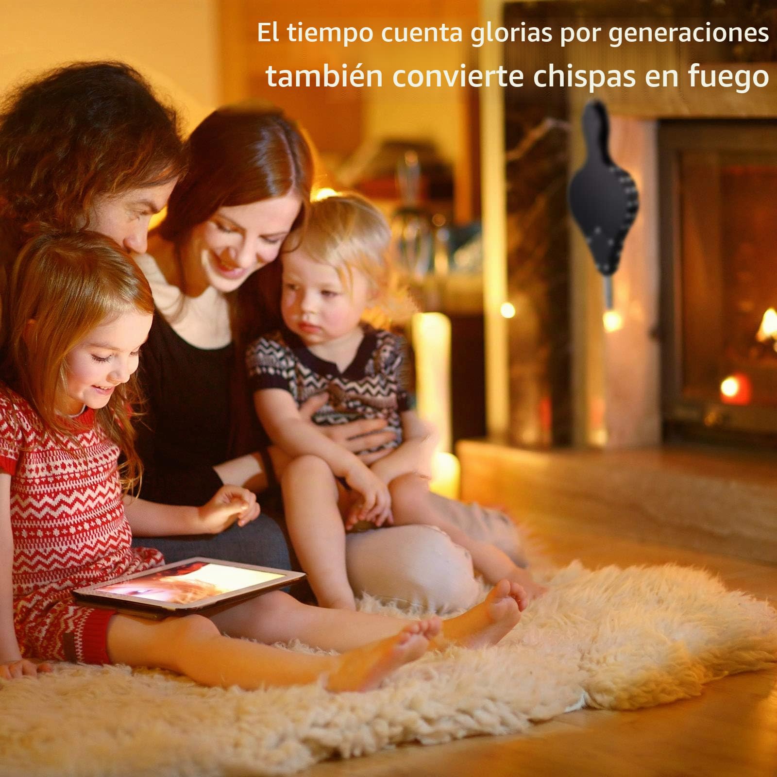 TJ.MOREE Soplador de chimenea para interiores de 40,6 x 16,5cm pulgadas con correa para colgar, boquilla de metal, gran herramienta para chimenea,estufa de madera, campamento al aire libre