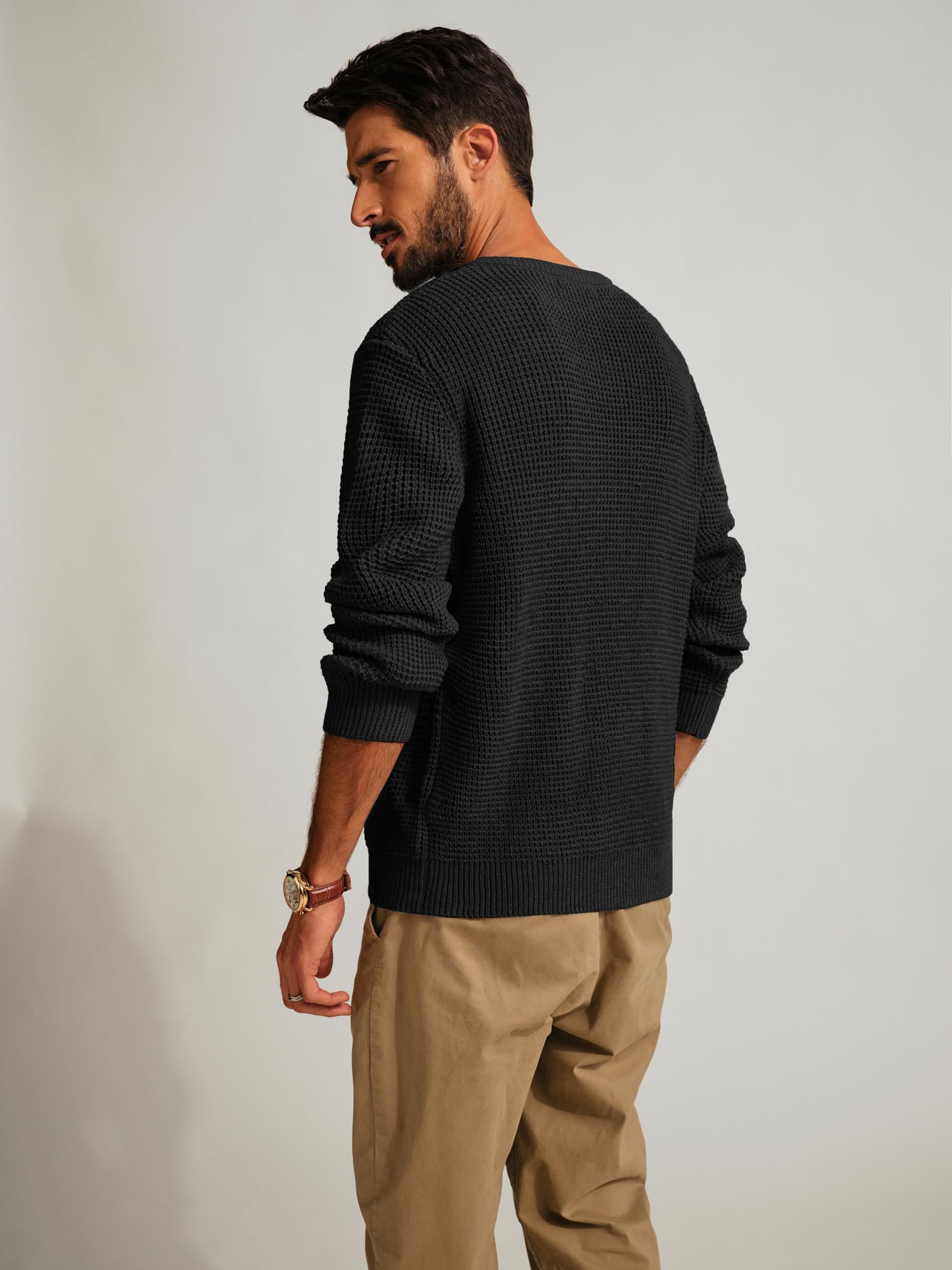 PJ PAUL JONES Pullover Herren Winter Warm mit Rundhals Sweater Langarm