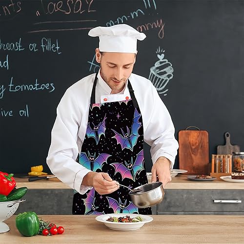 Miniatura 7 de Delantal de cocina con bolsillo, cuello ajustable impermeable y lazos largos, delantal de cocina para hornear, jardinería, pintura para mujer