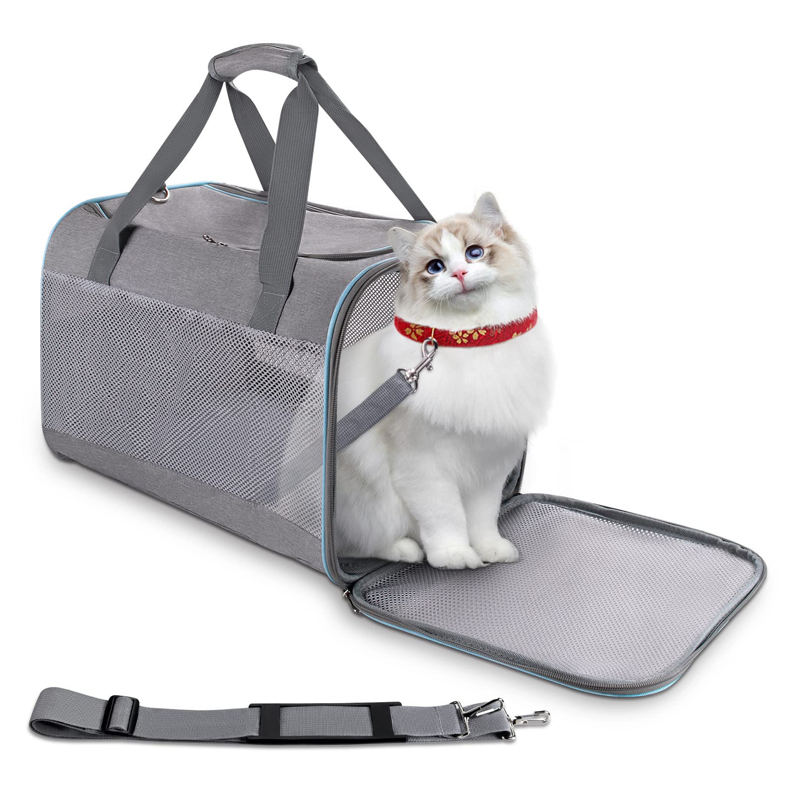 Flugzeug-taugliche Haustiertasche Für Katzen & Hunde Bis 9 Kg – Faltbar, Mit Fleece-Einlage