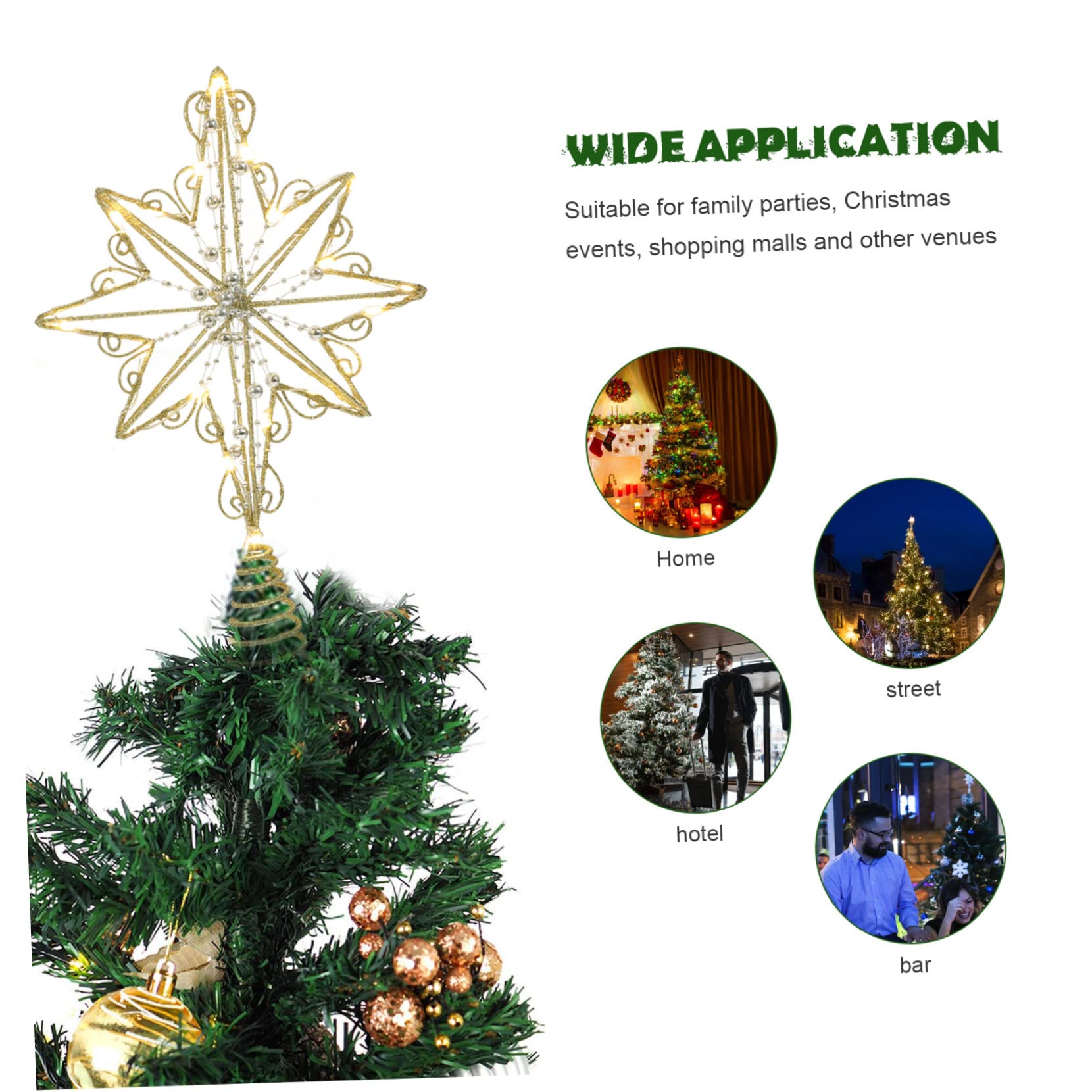 3pezzi Puntale Per Led Decorazione Natalizia Facile Installare Per e Festivi