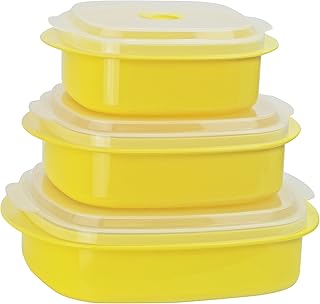 Reston Lloyd Calypso Basics Microwave Cookware, Steamer and Storage Set,...