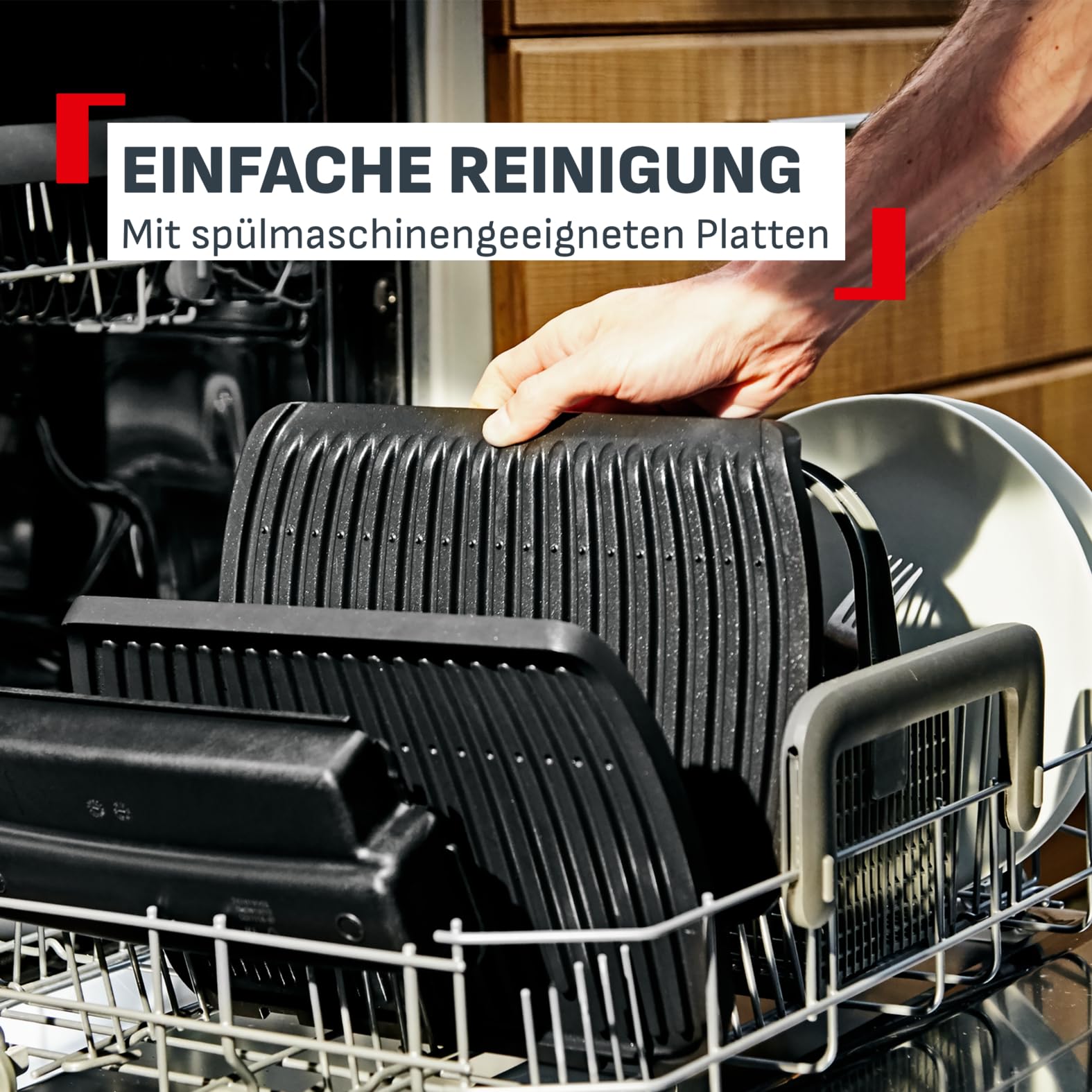 Tefal OptiGrill Elite Kontaktgrill, 12 Programme, Digitales Display, abnehmbare Platten, Edelstahl, GC750D16