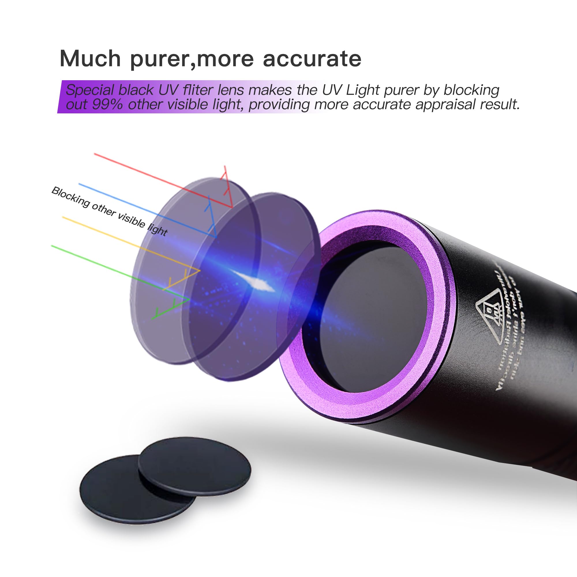 BellaaMm 365nm UV Flashlight – Powerful 3 LED Blacklight For Pet Urine Detection, Resin Curing, Scorpion Hunting