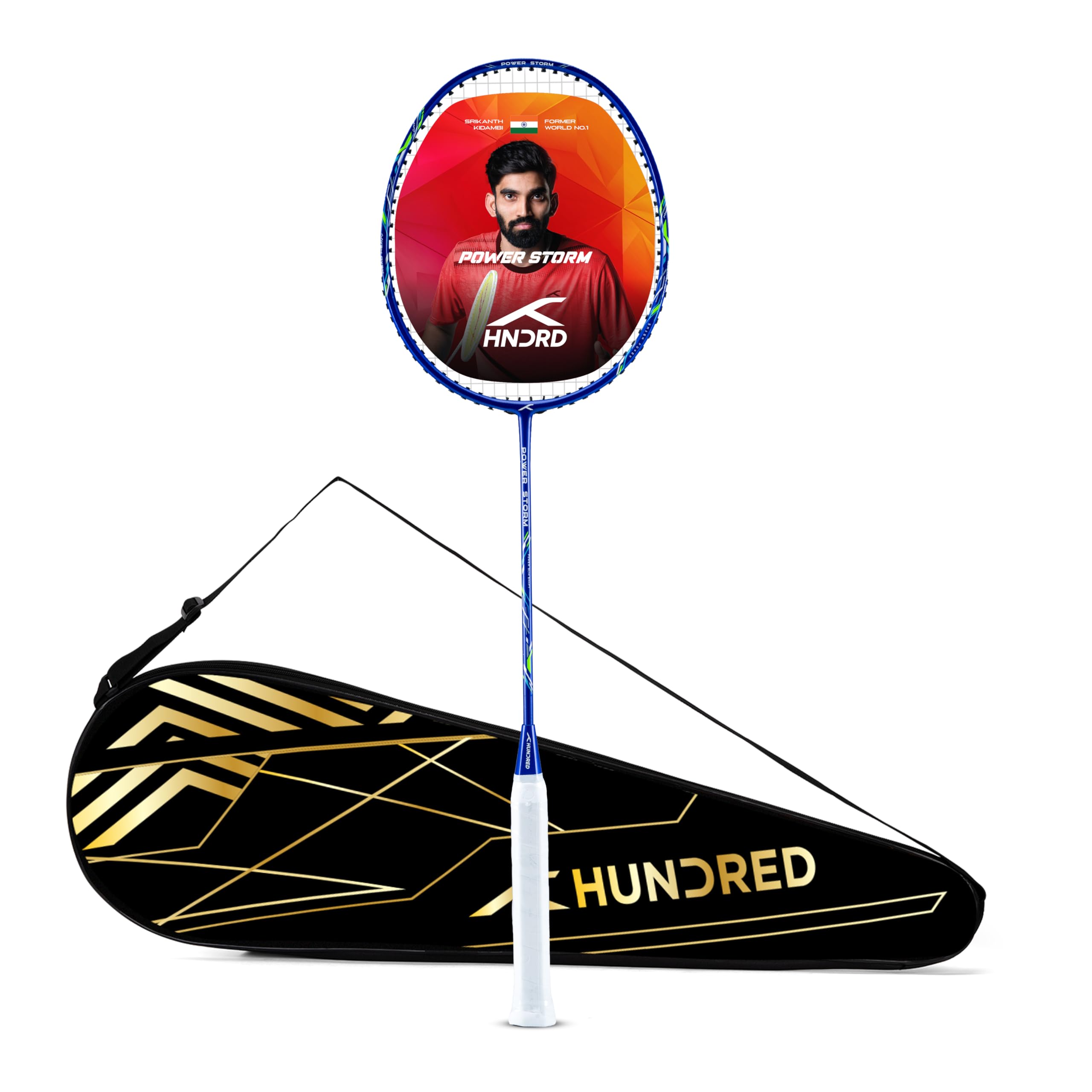 Hundred Power Storm Badminton Racket | Head Heavy Balance | Flexible Shaft | 4U Lightweight Frame | G6 Grip | Club Level Attacking Play-image-18