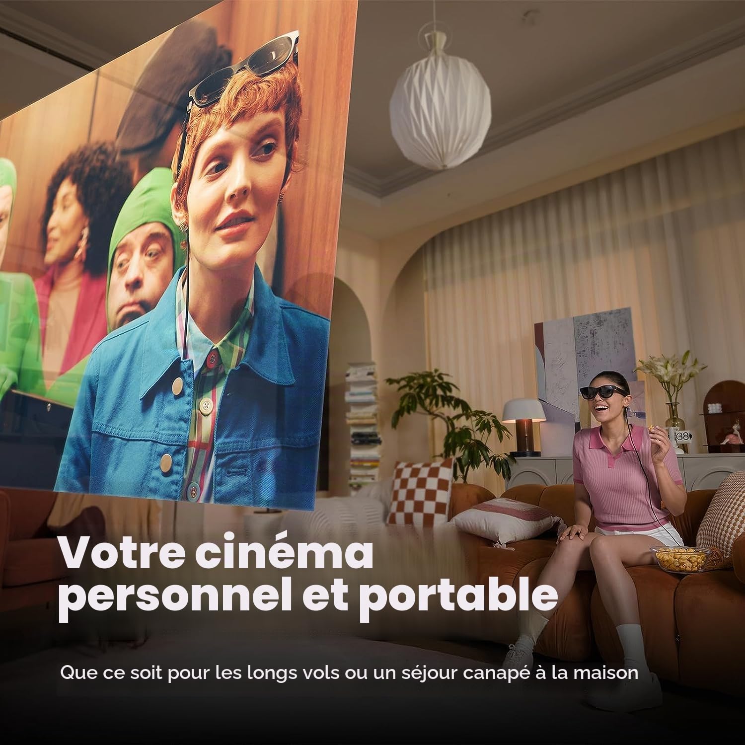 XREAL Beam transforme Le Contenu vidéo en Affichage Spatial Incroyable dans l'air, Connexion Filaire aux Smartphones, aux Consoles de Jeu et aux Ordinateurs