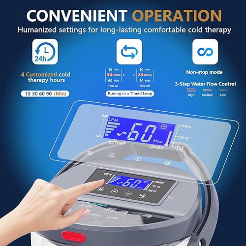 Miniatura 3 de Máquina de terapia de frío con temporizador programable, máquina de hielo para rodilla después de cirugía, equipo de recuperación de reemplazo de