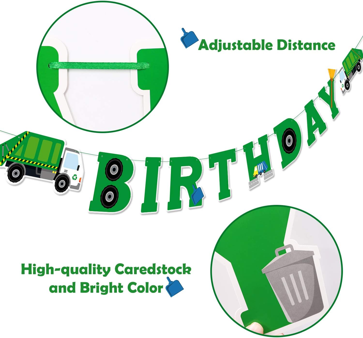 Garbage Truck Birthday Banner Trash Truck Party Supplies Waste