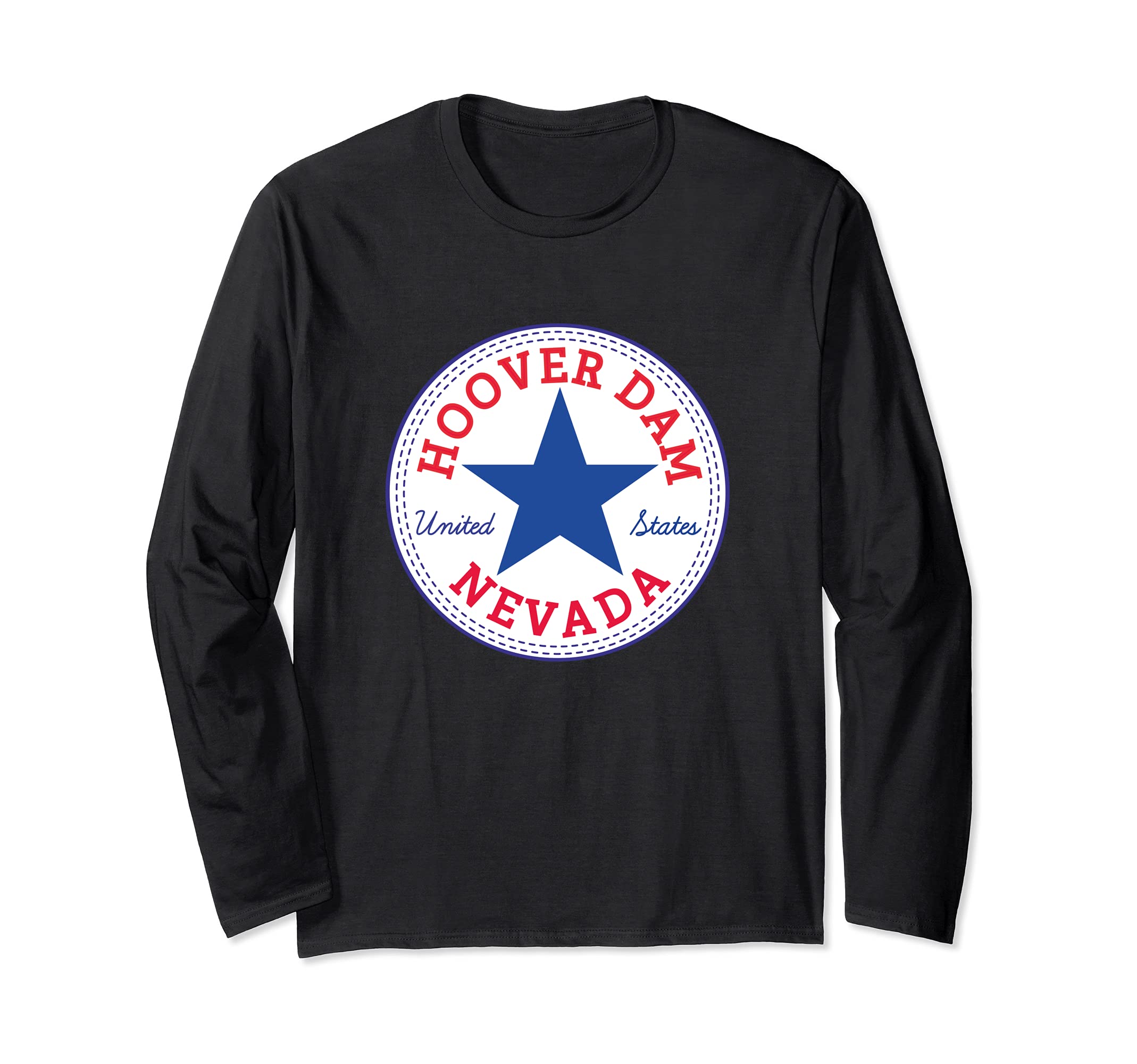 HOOVER DAM NEVADA ARIZONA USA UNITED STATES of America Long Sleeve T-Shirt, Black