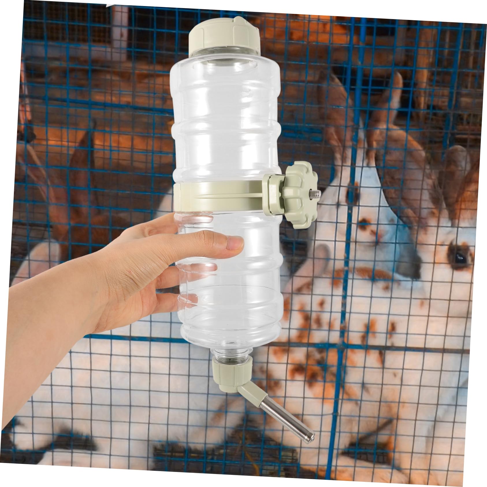 HANABASS 2pièces Distributeur Eau Automatique pour Animaux De Compagnie Abreuvoir Suspendu pour Chiens Et Rongeurs Résistant Et Pratique Évite Les Déversements