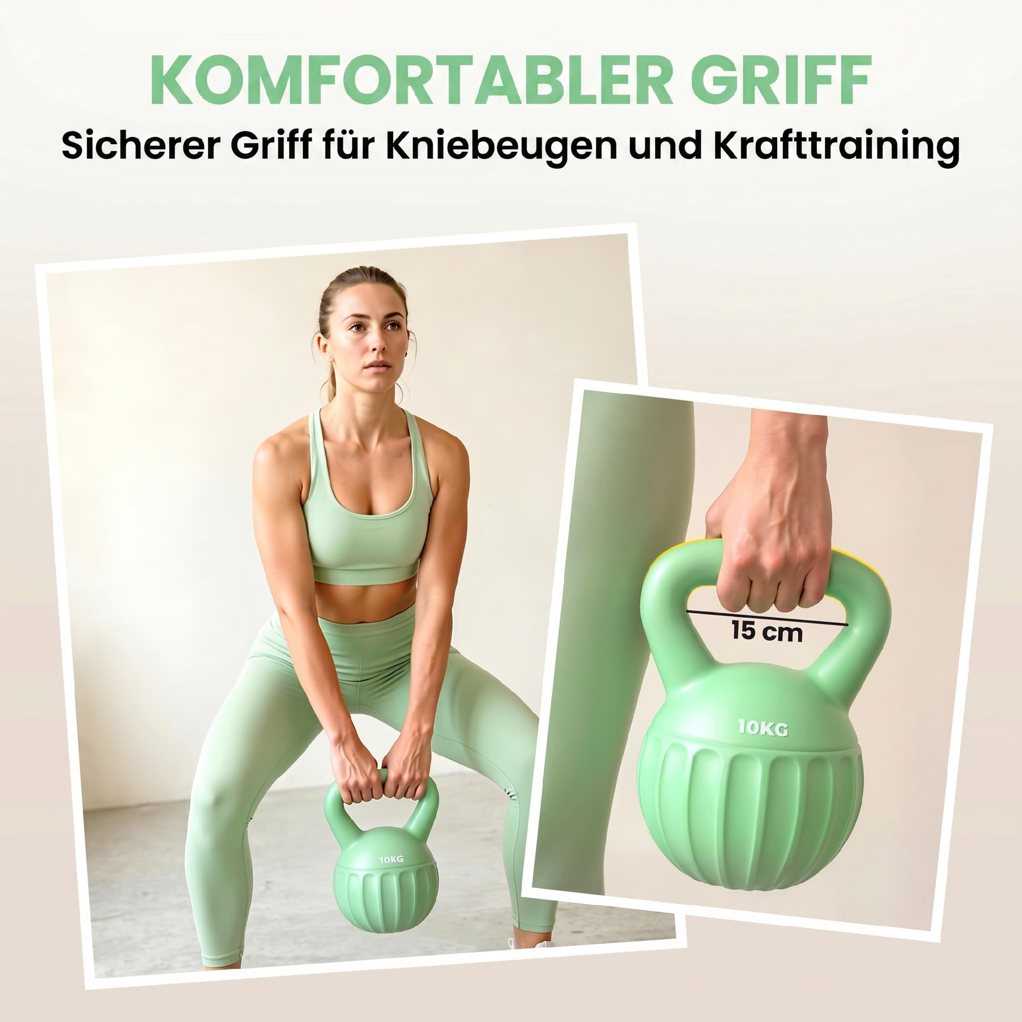 SPORTNOW Kettlebell Kugelhantel 6 kg Gewicht-Hantel mit Sand befüllt für Anfänger Zuhause Krafttraining