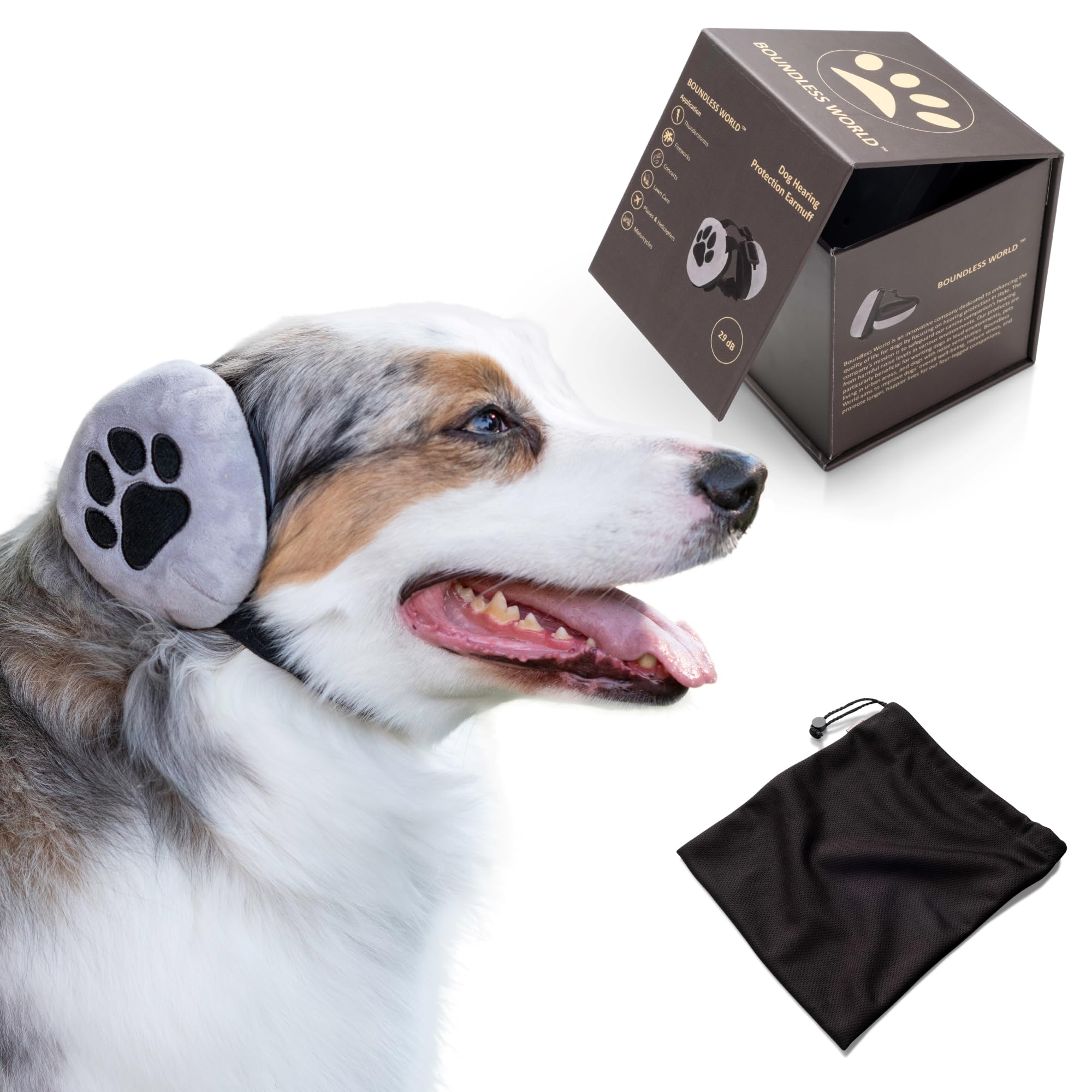 Dog Ear Muffs Noise Protection (29dB), Dog Noise Cancelling Ear Muffs, Anxiety Protection From Fireworks, Thunderstorms