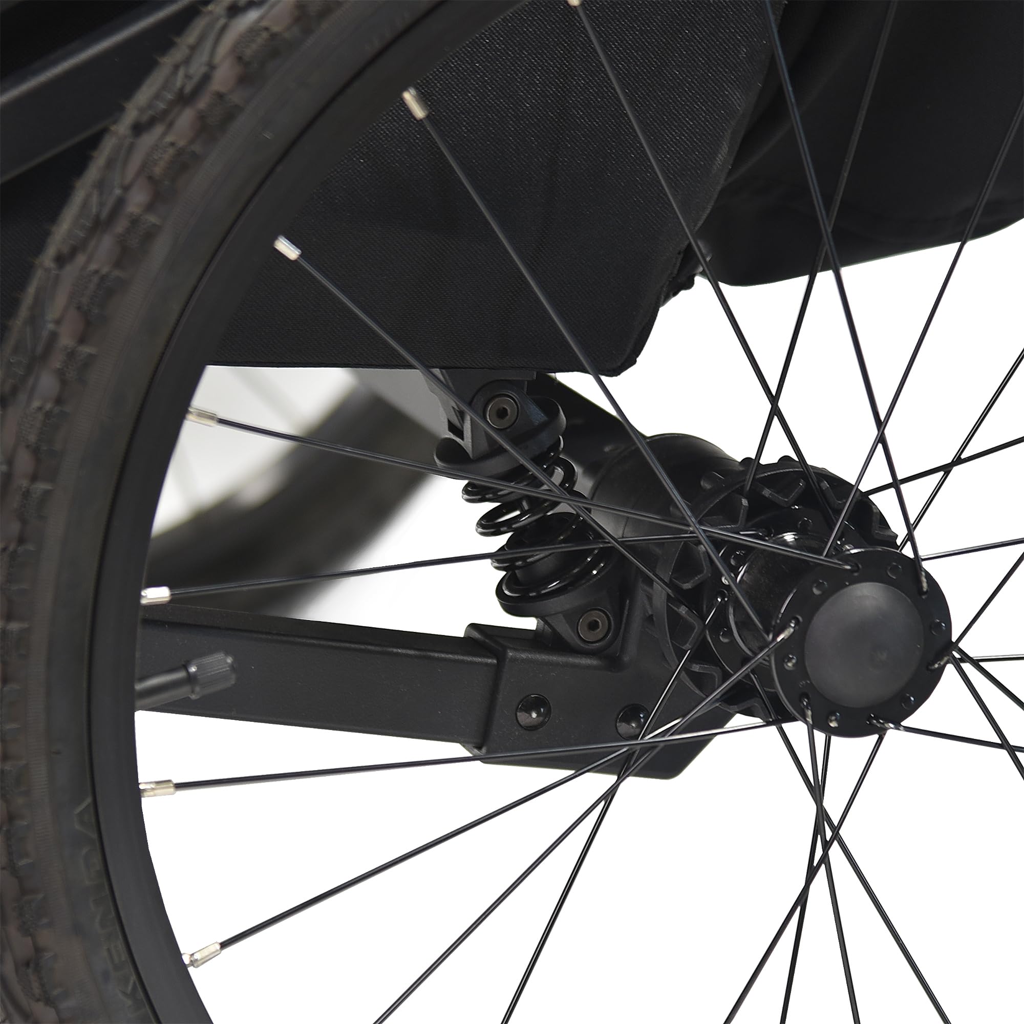 Wike Premium Double Children's Bike Trailer with Suspension Black