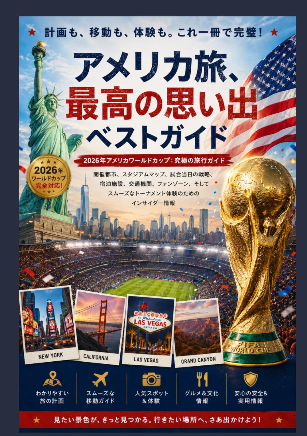 2026年アメリカワールドカップ：究極の旅行ガイド: 開催都市、スタジアムマップ、試合当日の戦略、宿泊施設、交通機関、ファンゾーン、そしてスムーズなトーナメント体験のためのインサイダー情報
