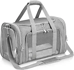 Bolsa Mala Para Viagens Transporte Pet Cães E Gatos (Cinza)