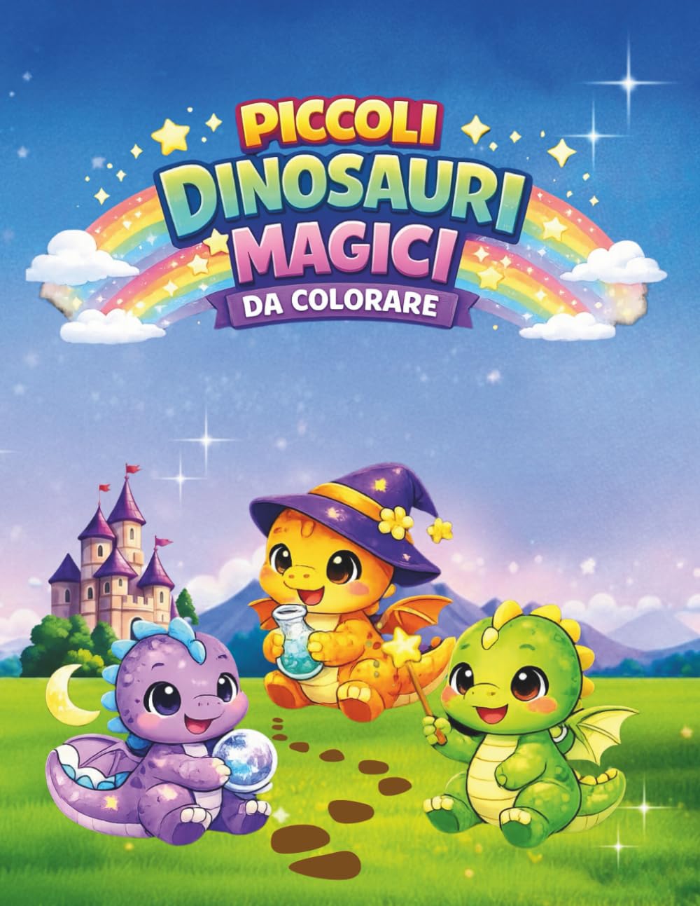 Piccoli dinosauri magici da colorare