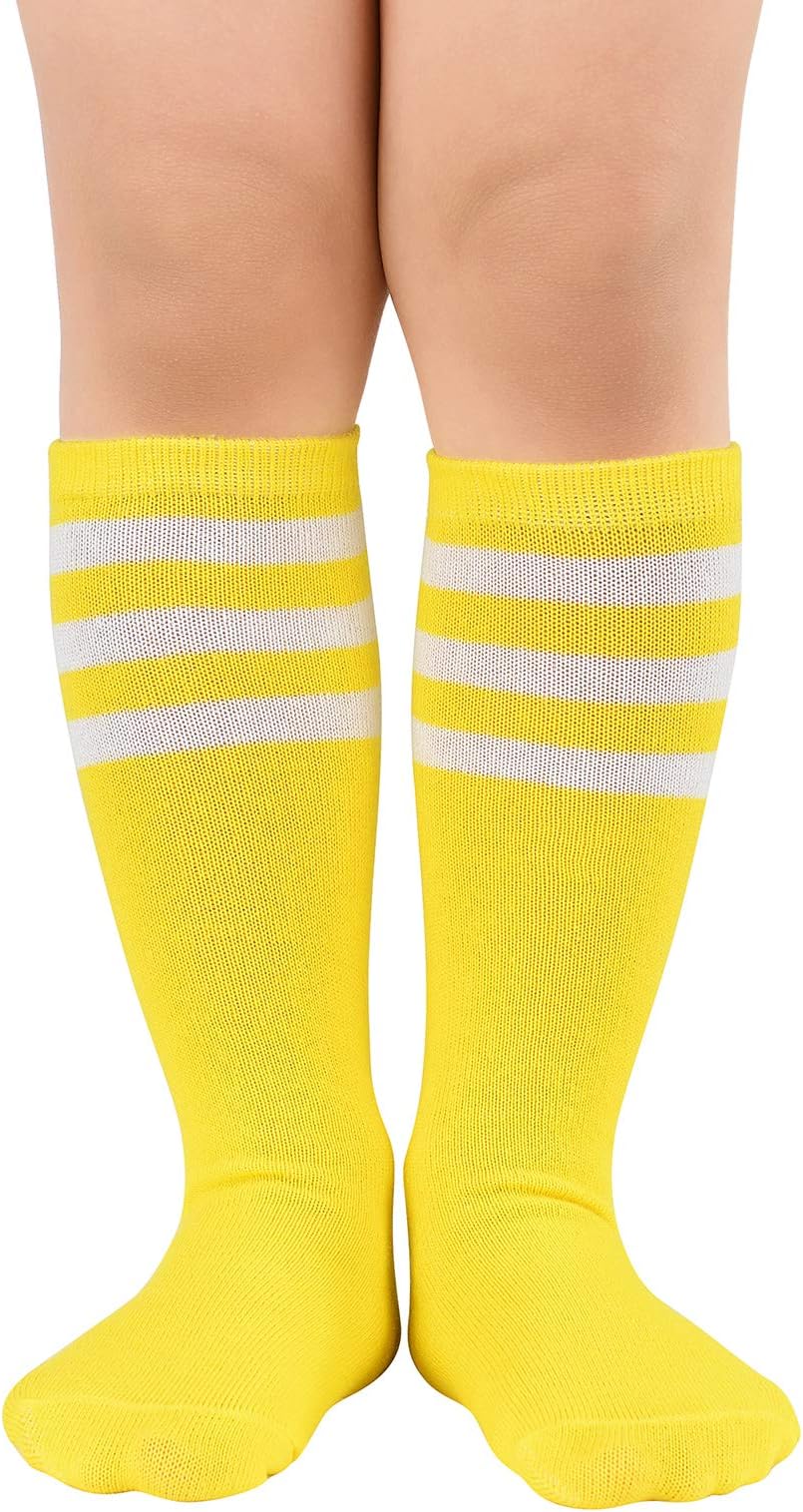Kids Toddler Soccer Socks Youth Baseball Softball Football Socks Knee High Accessories for Girls
