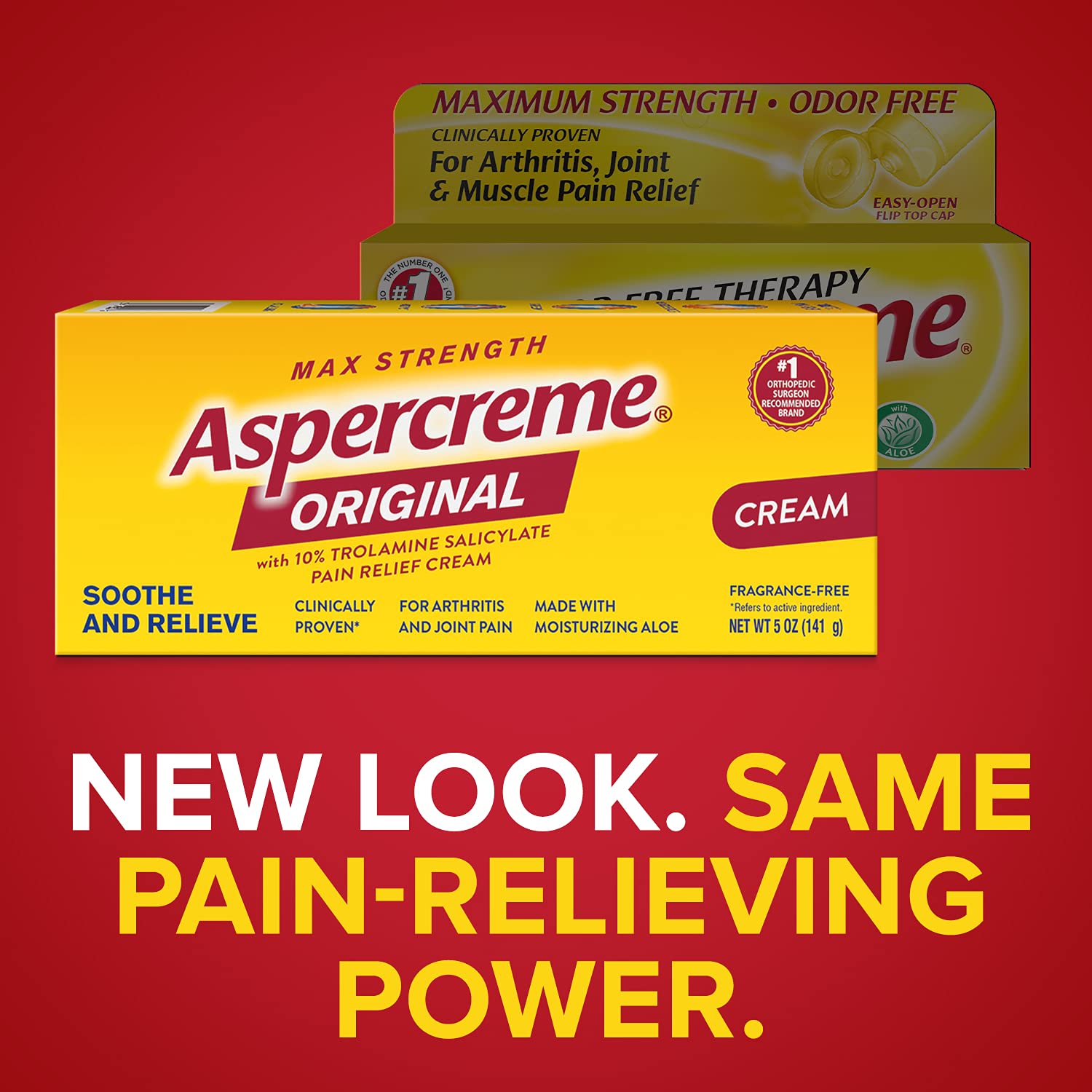 Aspercreme Maximum Strength Pain Relief Cream with Aloe, 5 oz, for