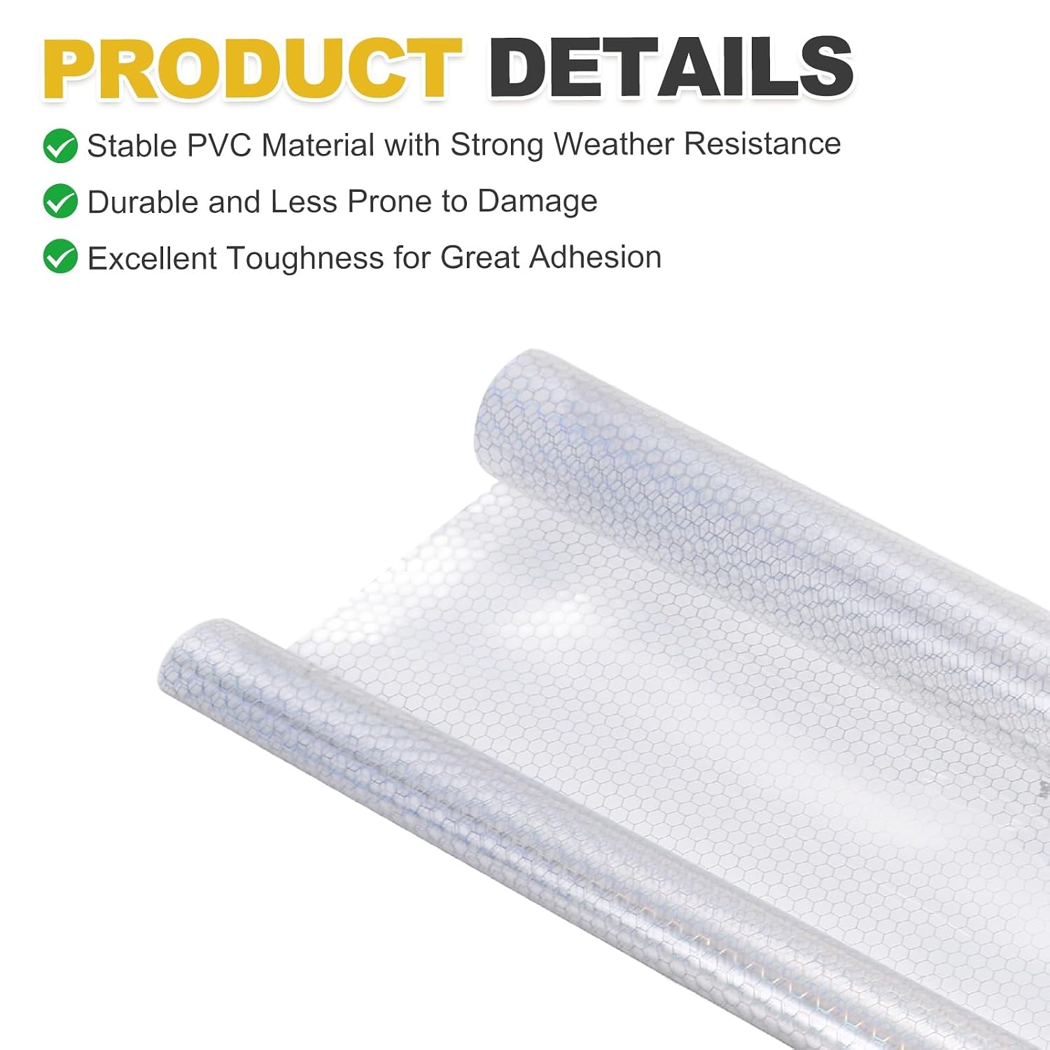 PATIKIL 12"x 20" Car Light Tint Film, Vehicle Headlight Brake Fog Light Self-Adhesive Honeycomb Tint Film Sticker Sheet Roll for Cars Trucks RV SUV, Clear