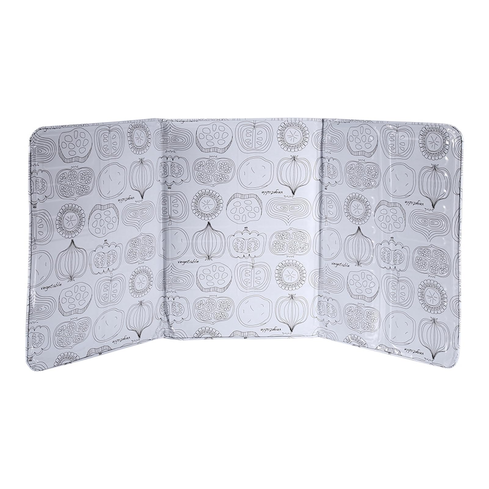 3-Sided Foldable Aluminum Splatter Guard | Nonstick Grease Shield for Frying | 33