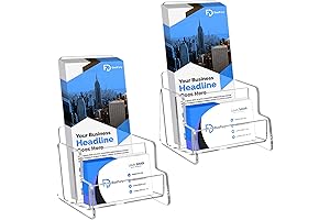 4x9 Clear Acrylic Rack Card Holders for Brochures and Business Cards