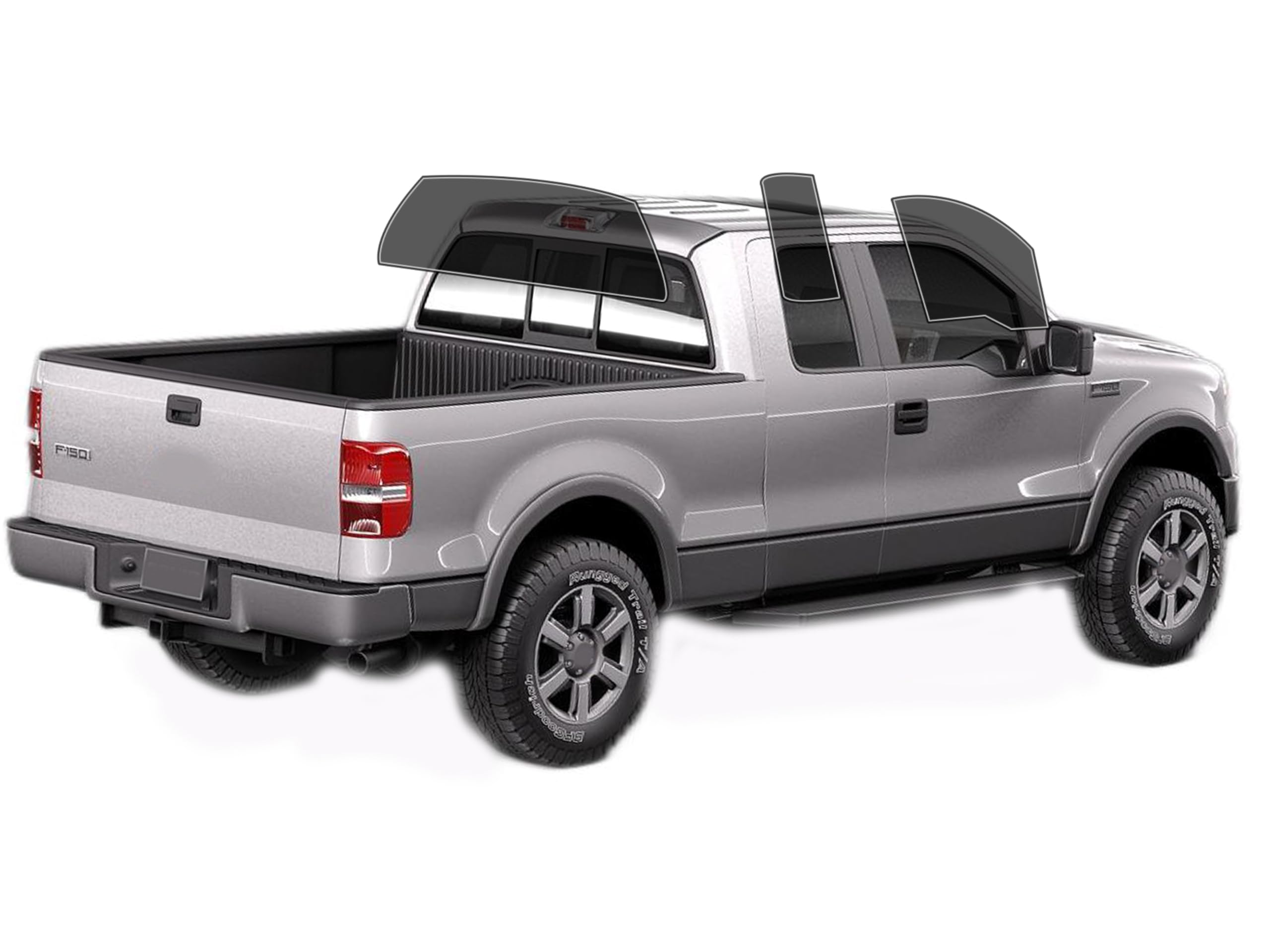 AUTOTEK Precut Windows Tint Film All Sides Cars Sun Blocking Protection Privacy Anti Shatter Glass 2 Ply Film Any Tint Shade kit for Ford F150 Extended Cab 2004-2008