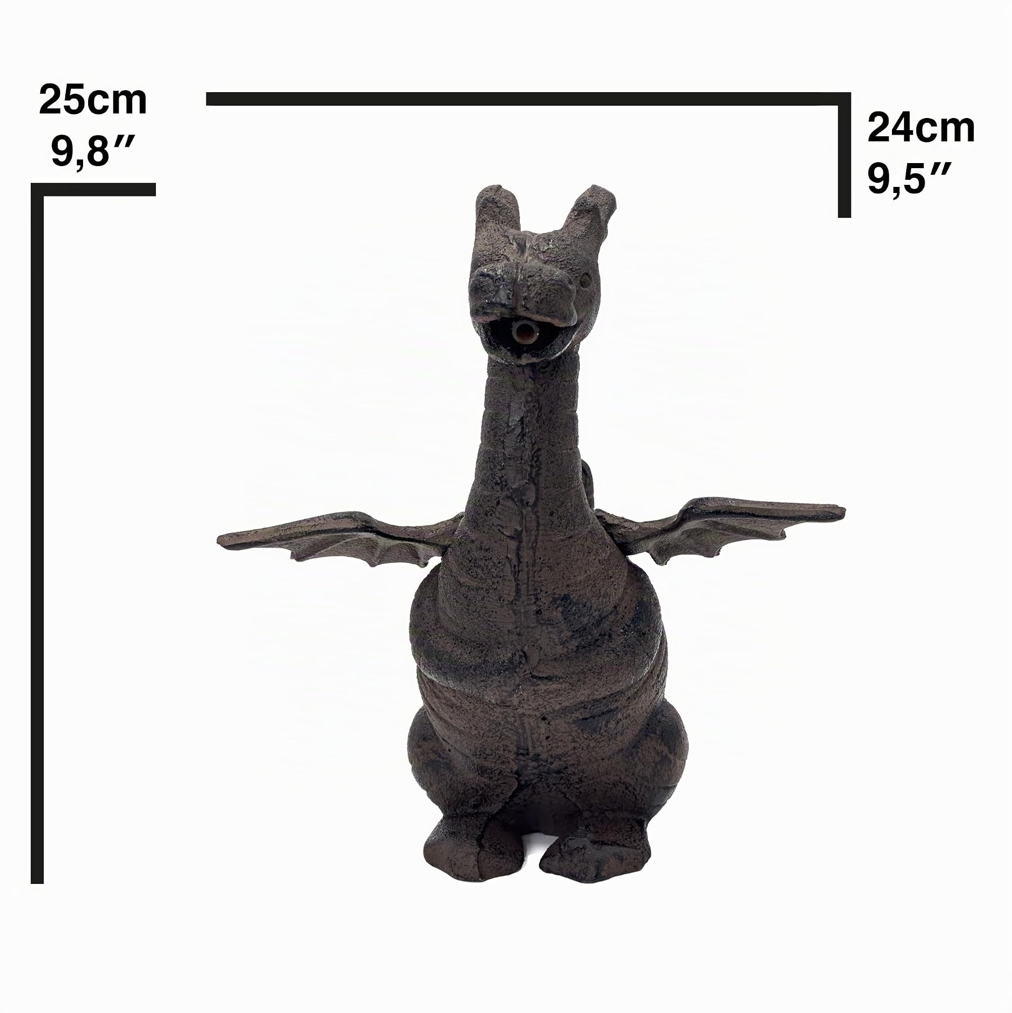 Wasserspeier Drache Figur - Drachen Deko Garten - Wasserspiel Garten Deko - Gartenteich Becken Figuren Teich Zubehör