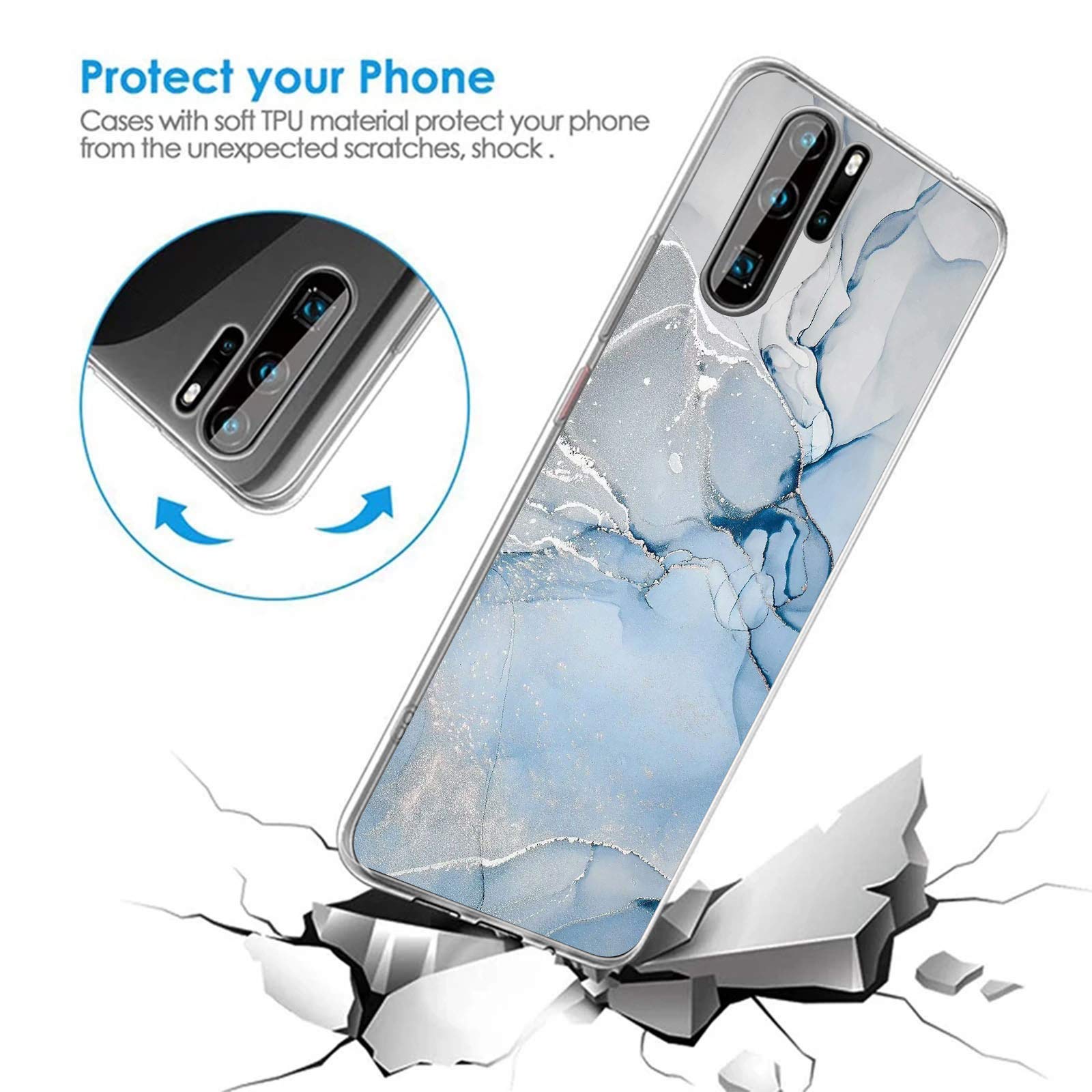 Verco Coque de protection pour Huawei P40 Pro, anti-chocs, en silicone