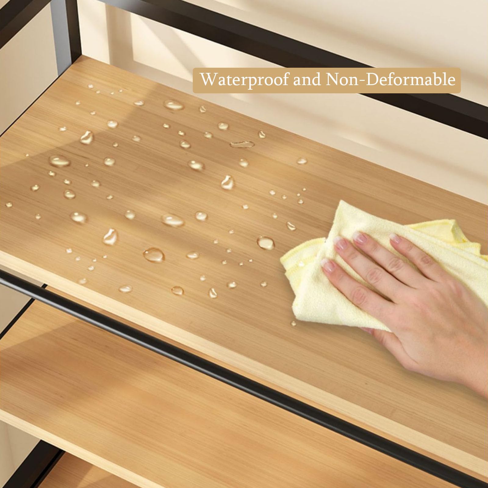 Estante de almacenamiento de baño negro de varios niveles sobre el inodoro, estante de metal que ahorra espacio, diseño abierto de 1 nivel para espacios pequeños, ideal para soluciones de