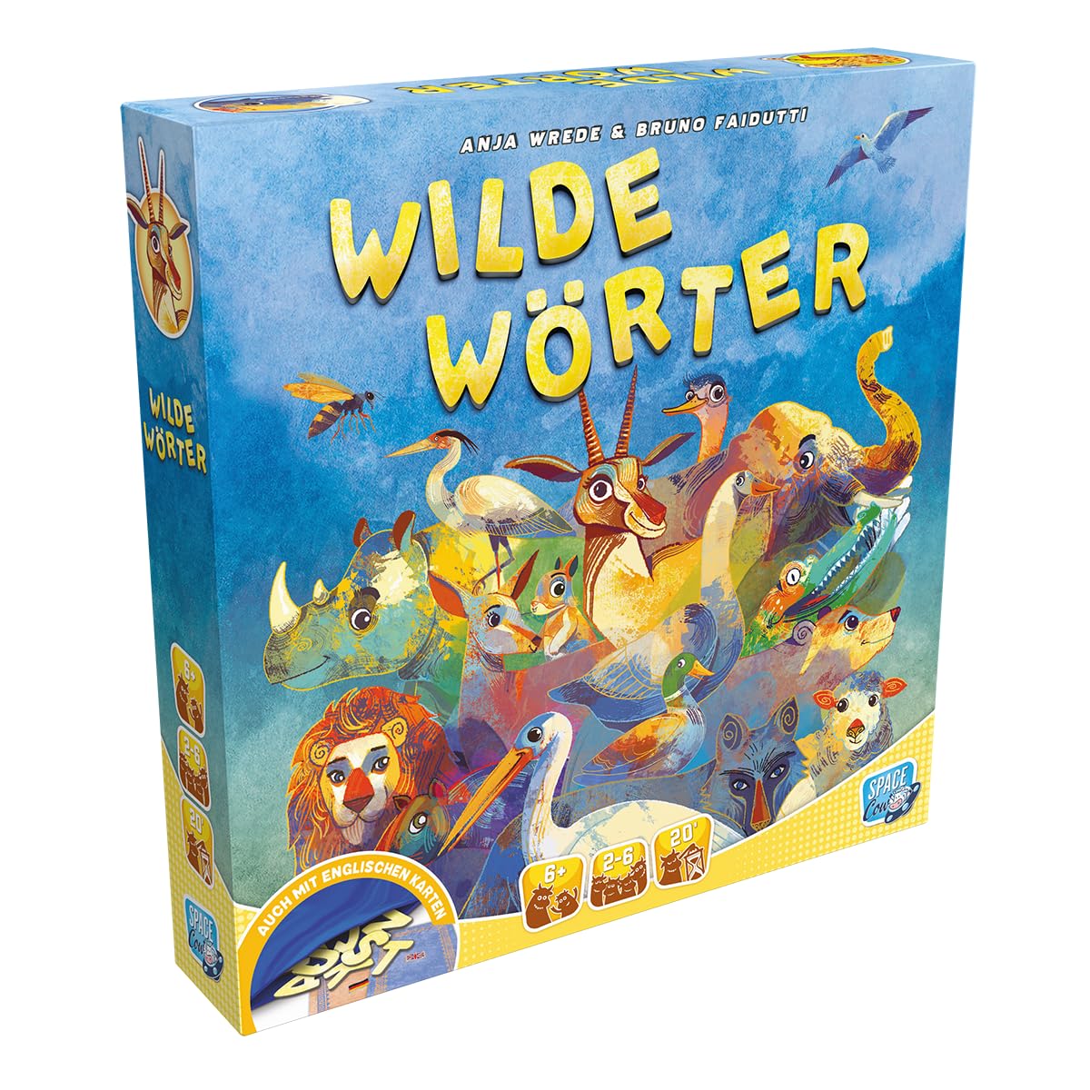 Space Cow, Wild Words, gioco per bambini, 2-6 giocatori, dai 6 anni in su, 20 minuti, tedesco