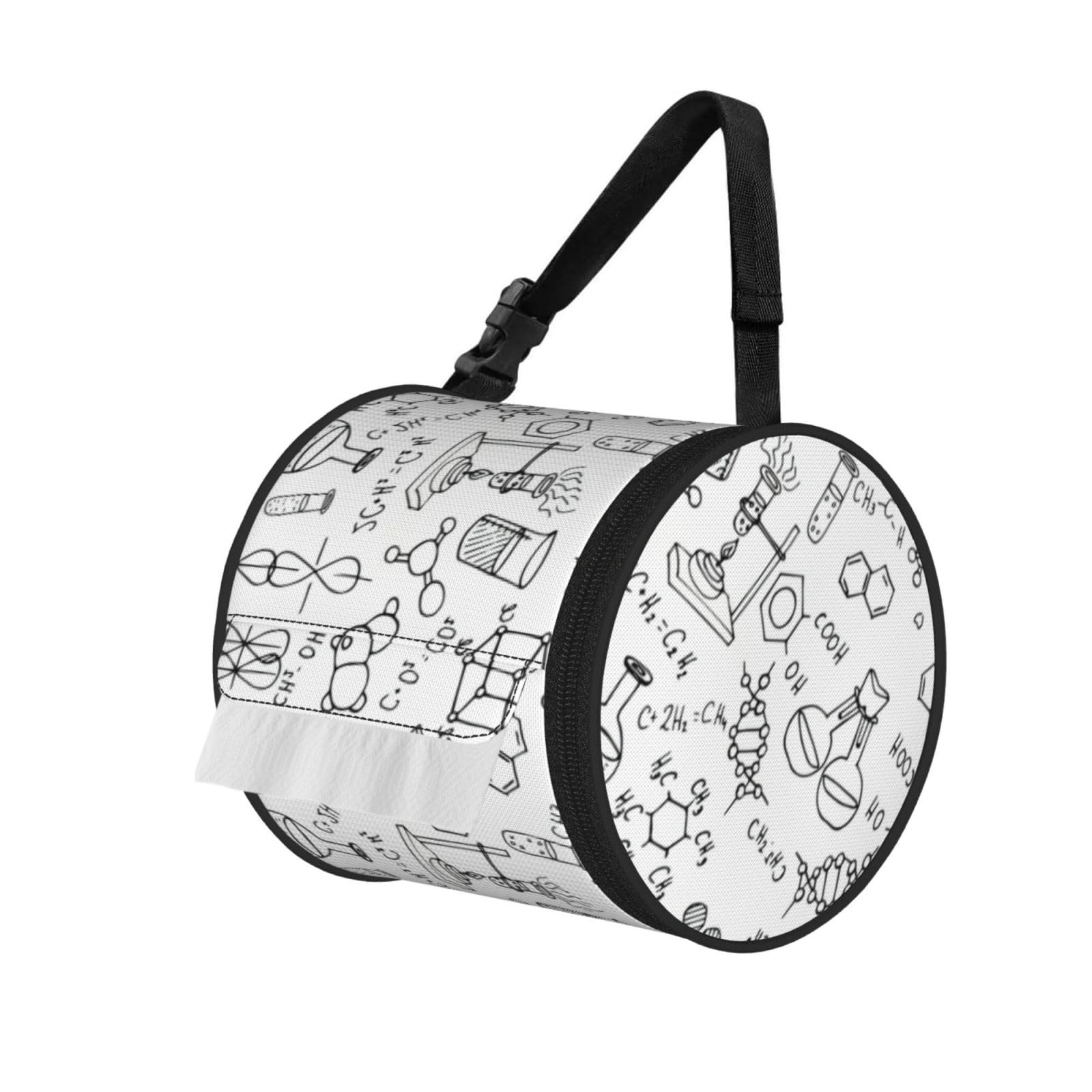 Chemistry Print Print Fashion Tissues Organizer Box, Hanging Tissue Holder For Purse Coins For Car Office Daily Outing