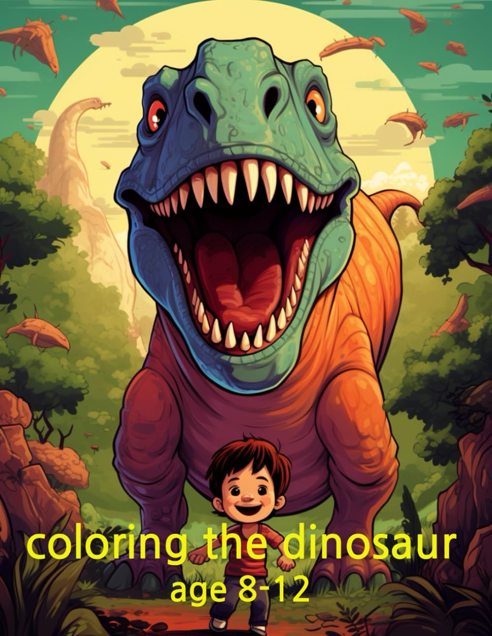 50 Dinosaur Coloring Books: 50 Fantastic Dinosaur Coloring Books 8-12 Years Old
