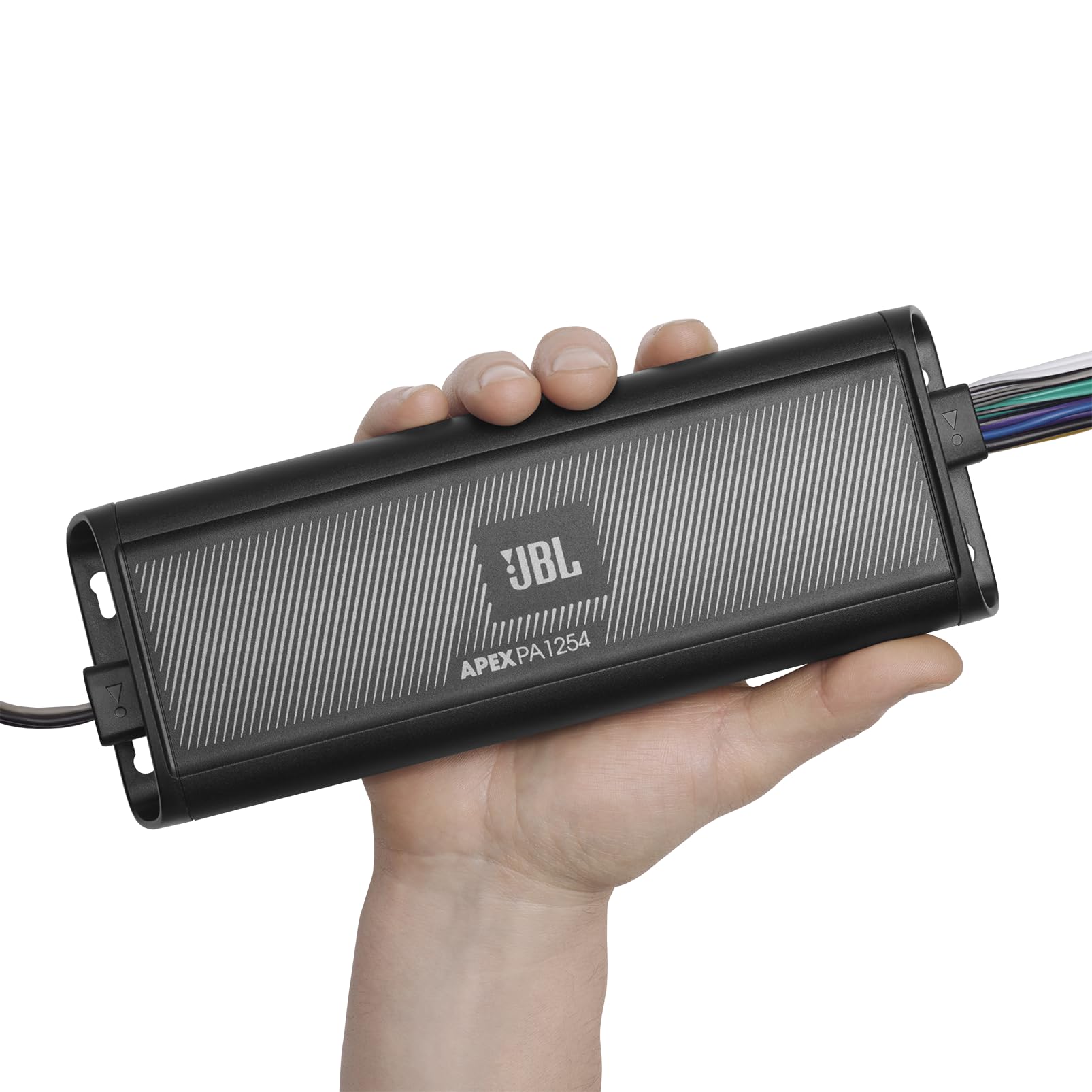 JBL Apex PA1254 Amplificador Compacto 4 Canales Clase D con 1250W Pico, 125W×4 a 2Ω, 75W×4 a 4Ω y 250W×2 en Puente, filtros 60/80/120Hz seleccionables y Rango Completo 20Hz–20kHz para Sistemas